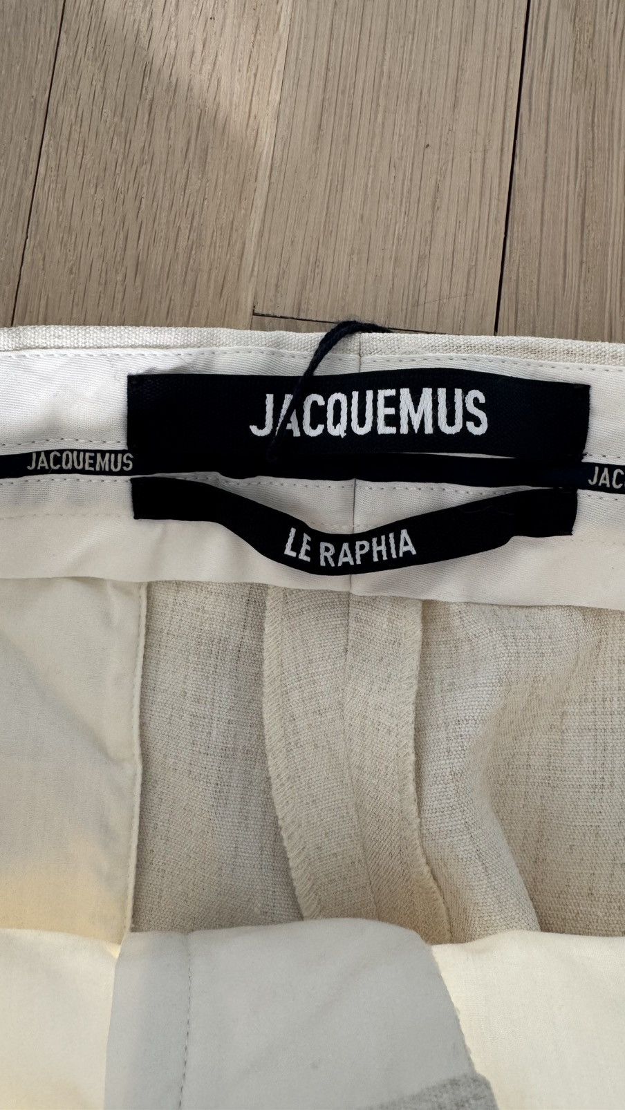Jacquemus JACQUEMUS Off-White Le Raphia 'Le Pantalon Feijoa' Trousers Size US 31 - 3 Thumbnail