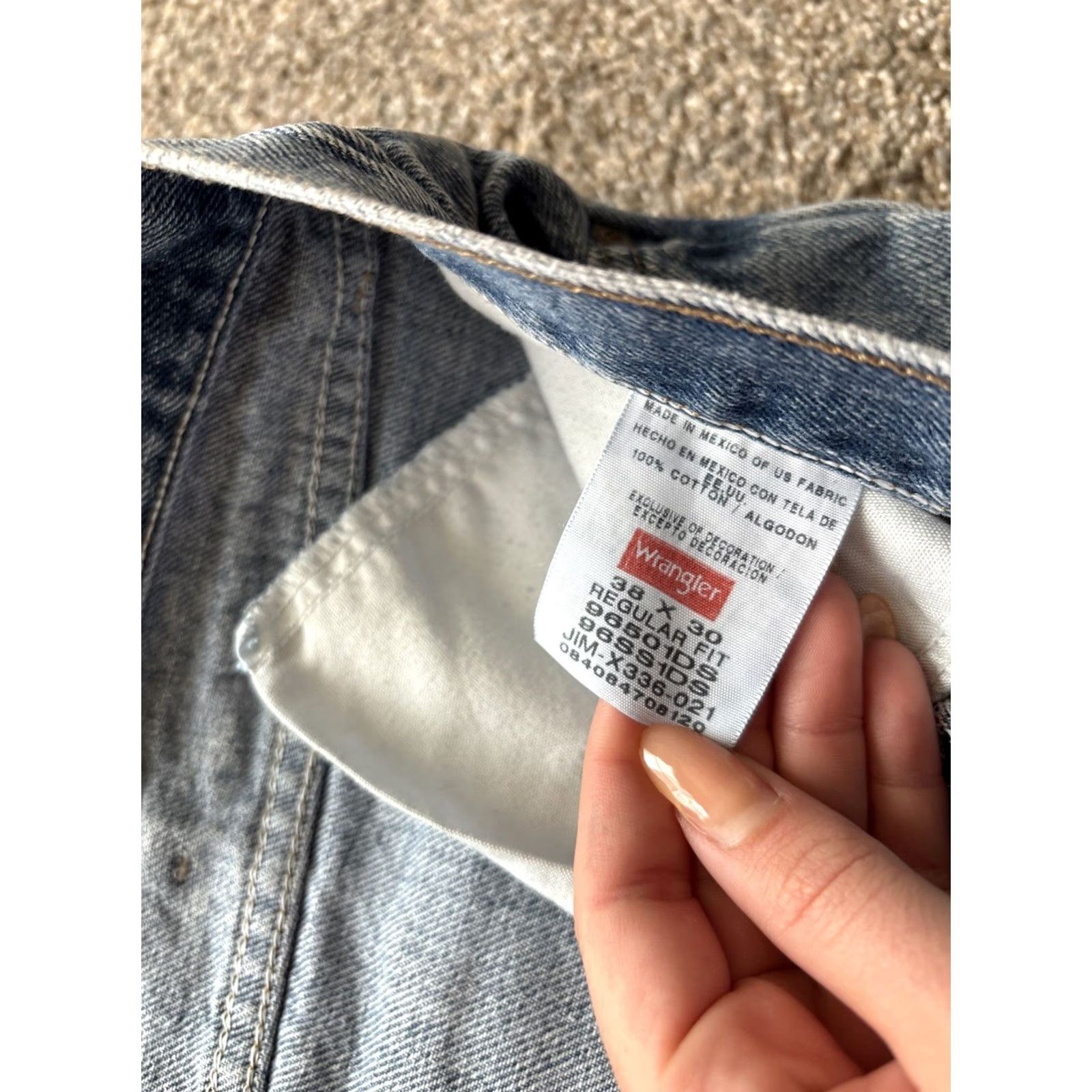 Wrangler VINTAGE Wrangler Jeans 38x30 Denim Cotton 5-Pocket Straight Blue Mens Regular Size US 38 / EU 54 - 4 Thumbnail