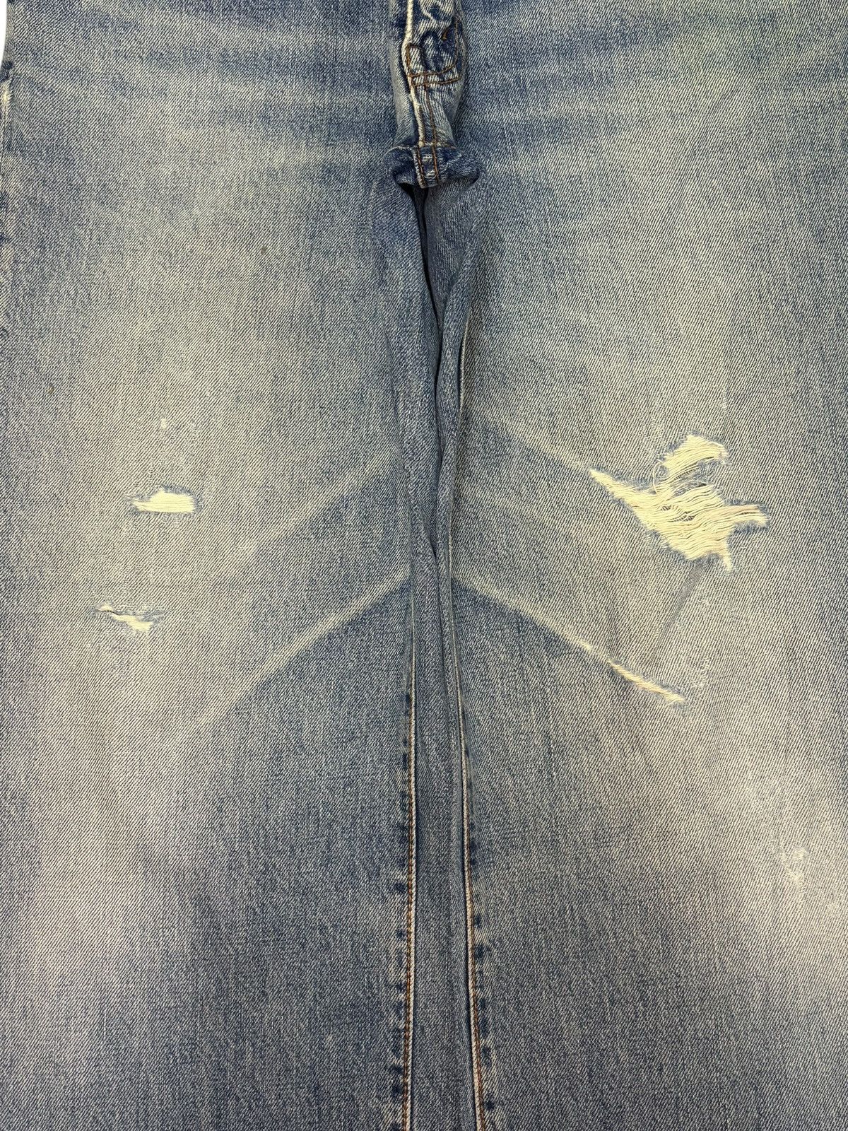 Edwin Vintage Japanese Brand Faded Wash Distress Loose Jeans Size US 31 - 3 Thumbnail