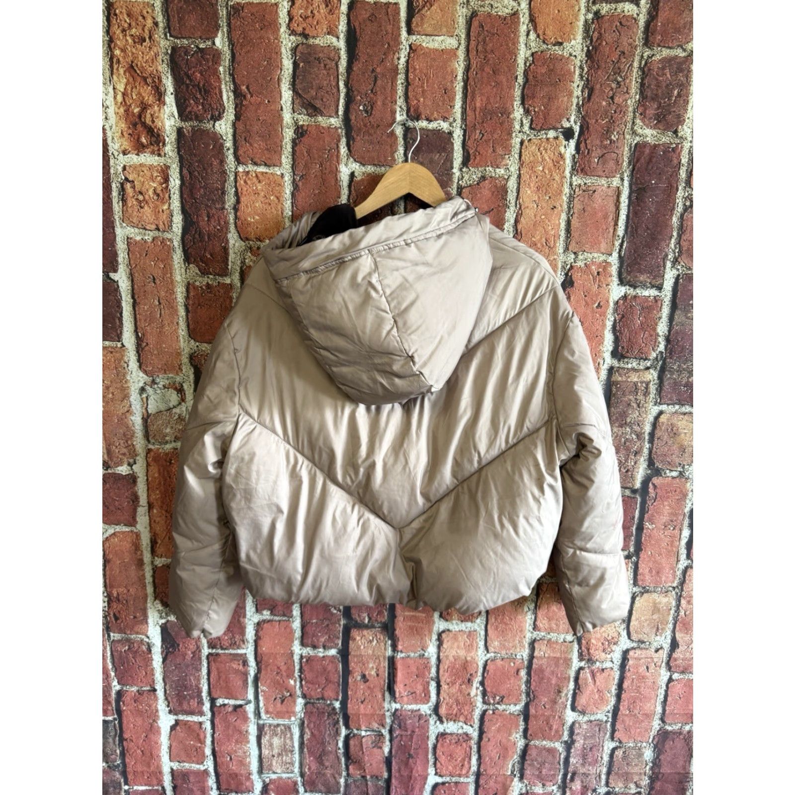 Zara Zara Womens Brown Full Zip Puffer Jacket Cropped Size Small Size S / US 4 / IT 40 - 2 Thumbnail