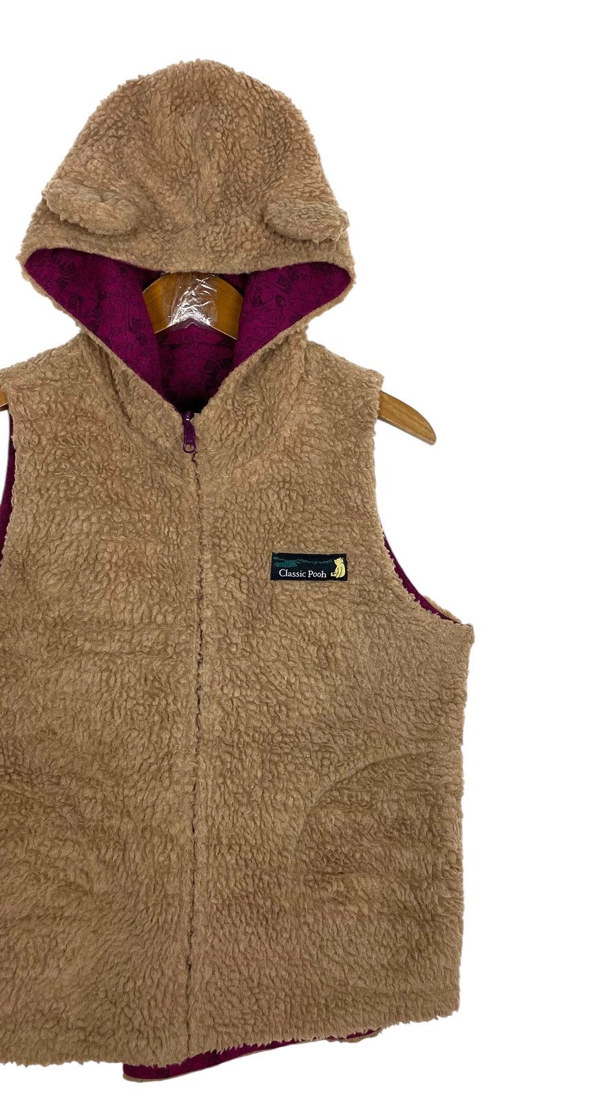 Disney Rare‼️ Disney Winnie The Pooh Reversible Vest Fleece Size S / US 4 / IT 40 - 8 Thumbnail