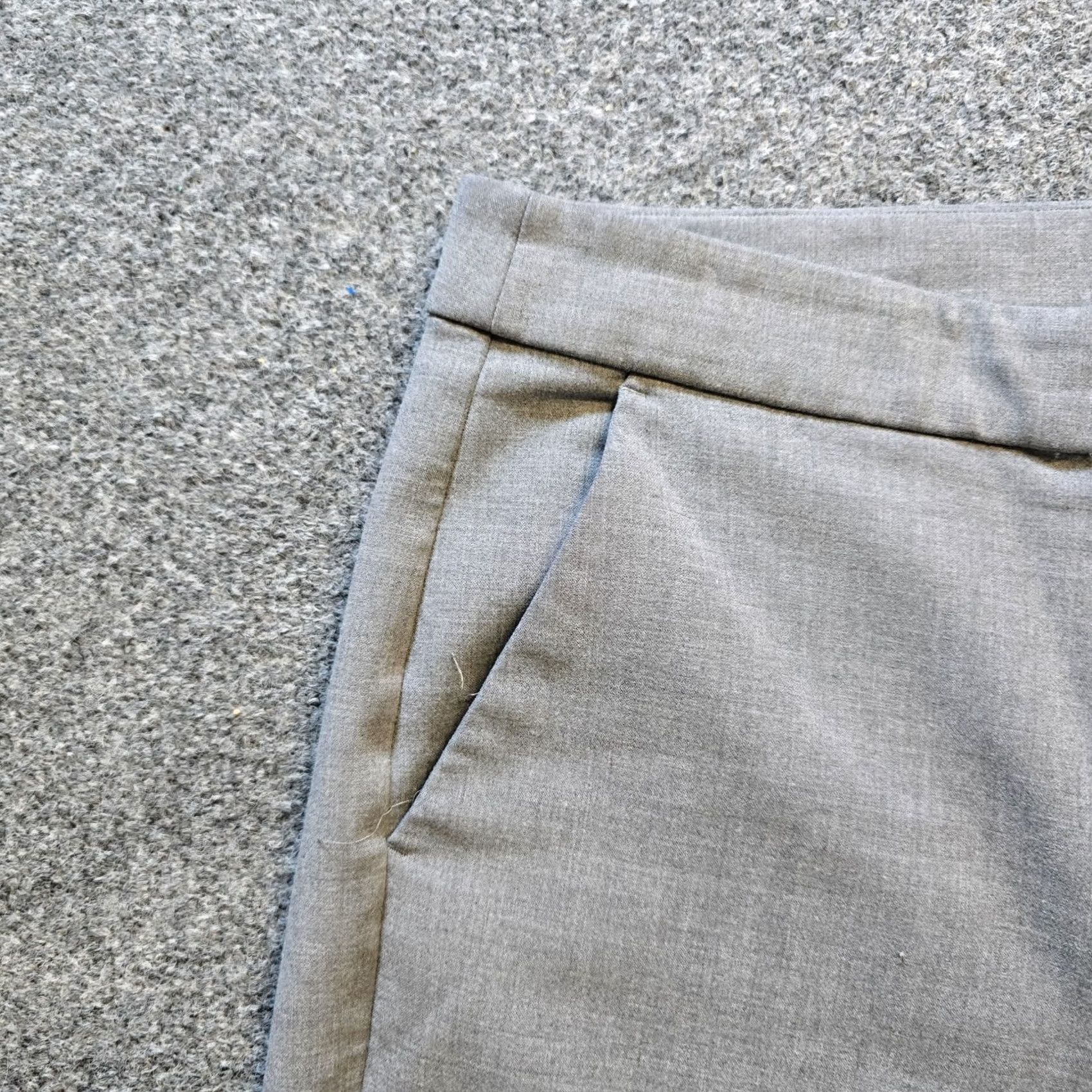 J.Crew J.CREW Pants Women 12 Gray Kate Cotton Blend Taper Flat Front Career Casual Dress Pants Women XS-? Size 34" / US 12 / IT 48 - 3 Thumbnail