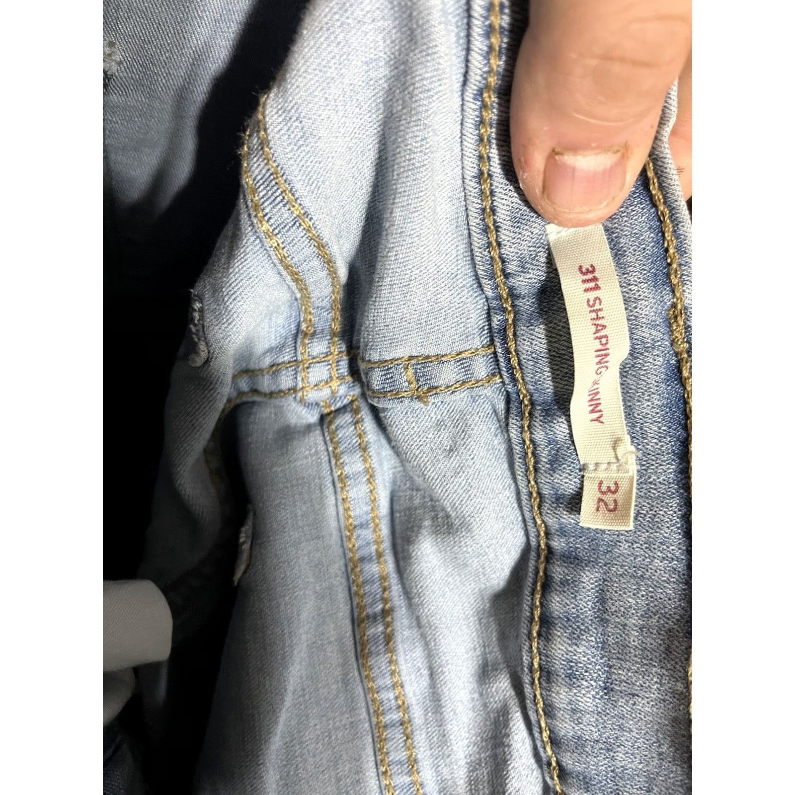 Levi's Levis 311 Shaping Skinny Jeans Blue Denim 32x30 Zip Fly Super Soft Women’s Size 24" / US 00 / IT 34 - 5 Thumbnail