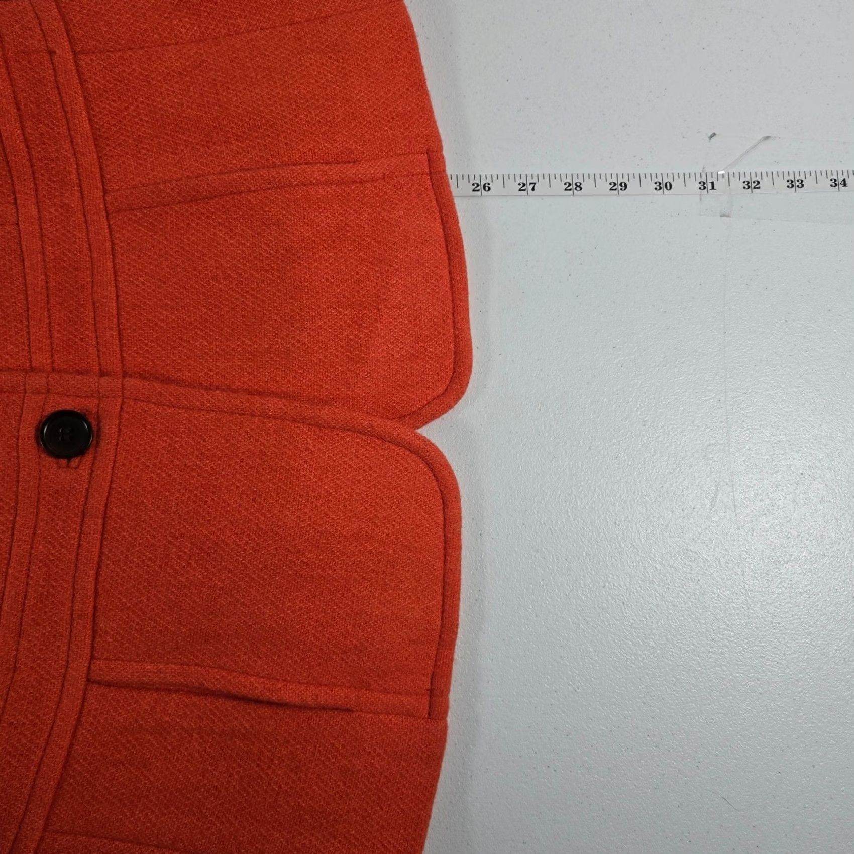 Talbots Talbots Petites Orange Wool Blend Button Front Blazer Jacket 12P ID5125 Size XL / US 12-14 / IT 48-50 - 3 Thumbnail