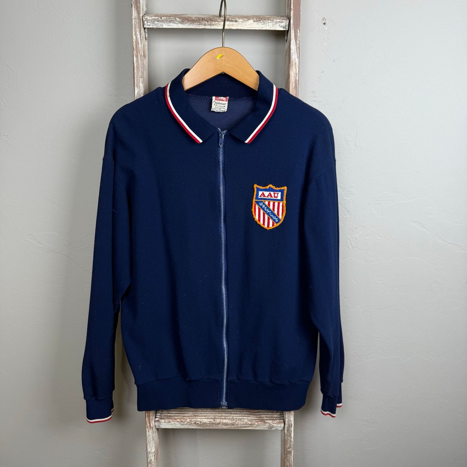 Vintage Vintage 70s AAU Wrestling USA Spellout Zip Jacket size M Size US M / EU 48-50 / 2 - 3 Thumbnail