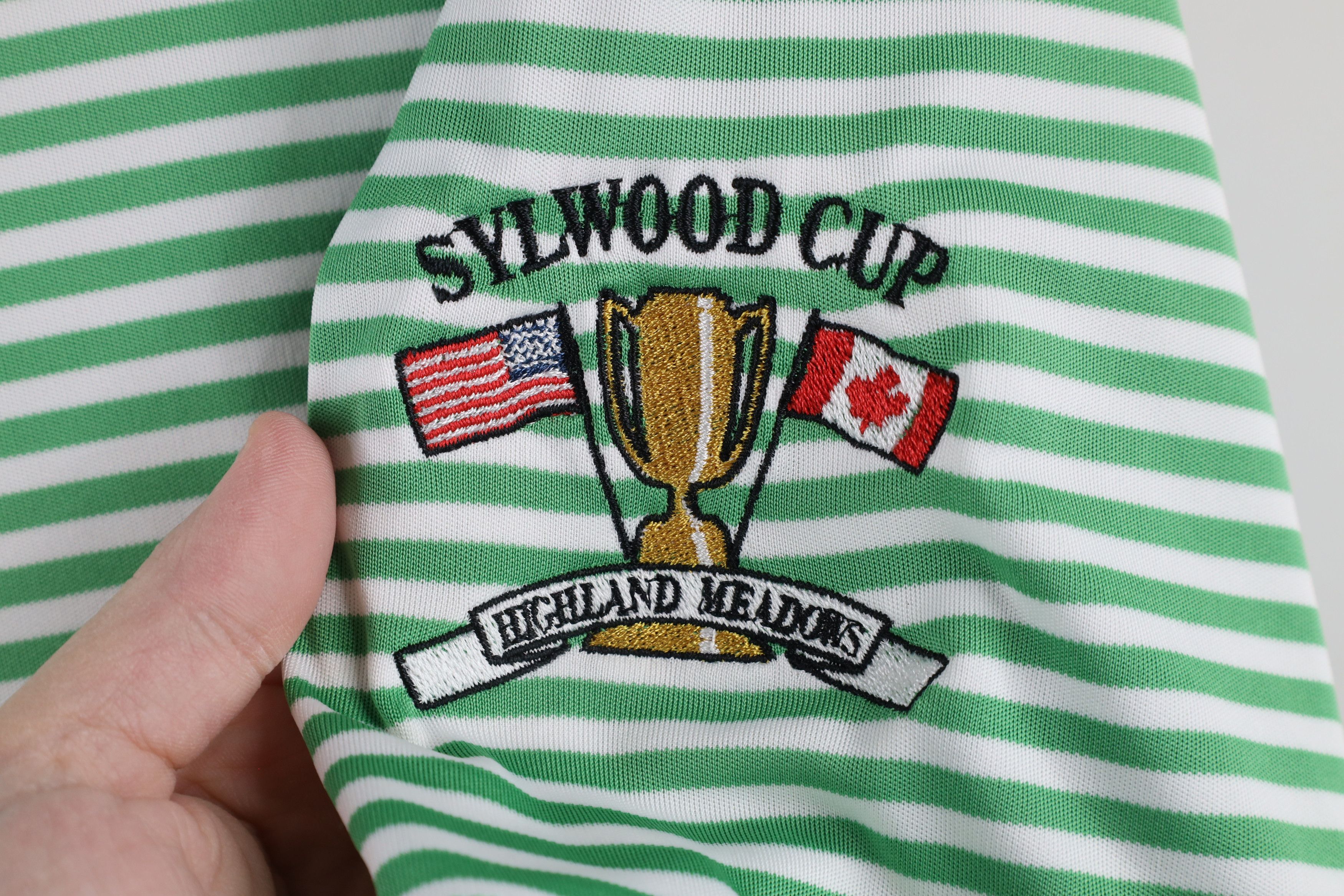 Ashworth × Vintage Ashworth Sylwood Cup Highland Meadows Golf Polo Striped Size US L / EU 52-54 / 3 - 4 Thumbnail