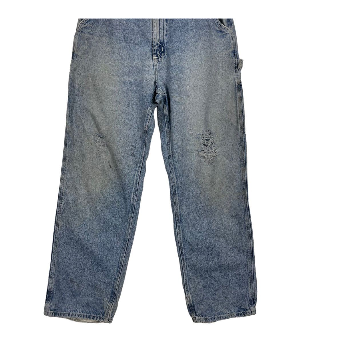 Carhartt × Carhartt Wip × Vintage 💥CARHARTT WIP SINGLE KNEE DISTRESSED JEANS Size US 34 / EU 50 - 6 Thumbnail
