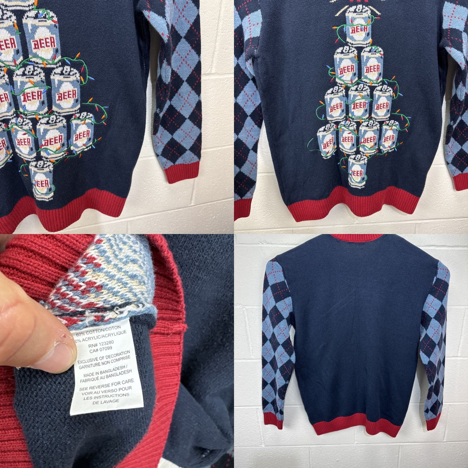 TravisMathew Travis Mathew Sweater Shirt MENS XL Christmas Ugly Sweater Graphic Print Santa Beer Blue Knit Pullover Mens XL Christmas 90s? Wait no. Size US XL / EU 56 / 4 - 8 Thumbnail