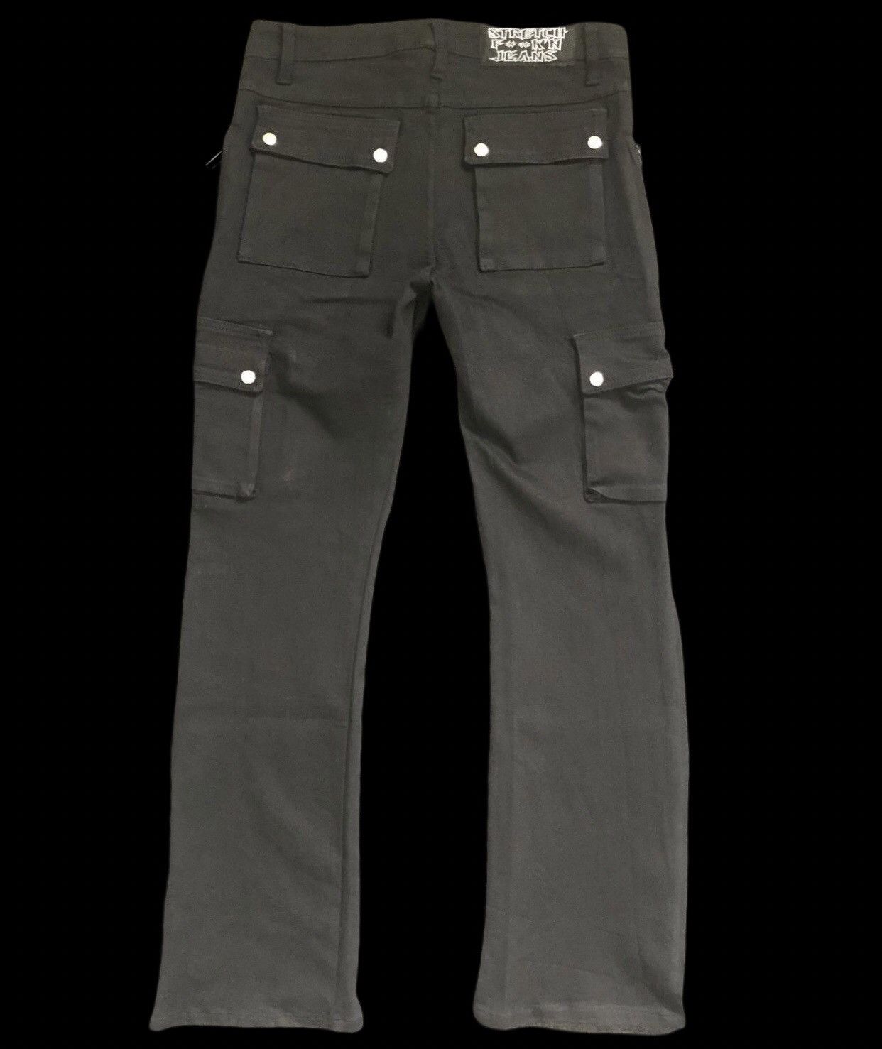 Japanese Brand CP167 LIP SERVICE Japan Punk Zipper Flare Cargo Pant Size US 32 / EU 48 - 2 Thumbnail