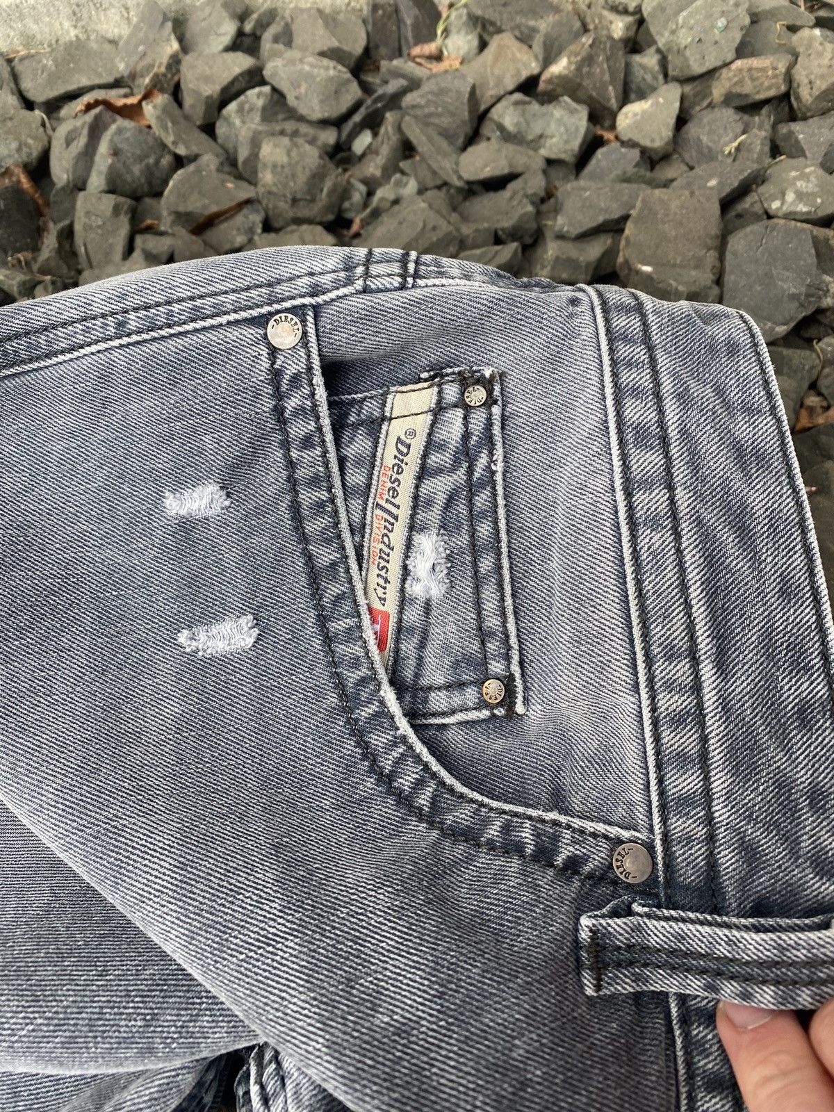 Diesel × Vintage Vintage Diesel pants washed black Size US 32 / EU 48 - 7 Thumbnail