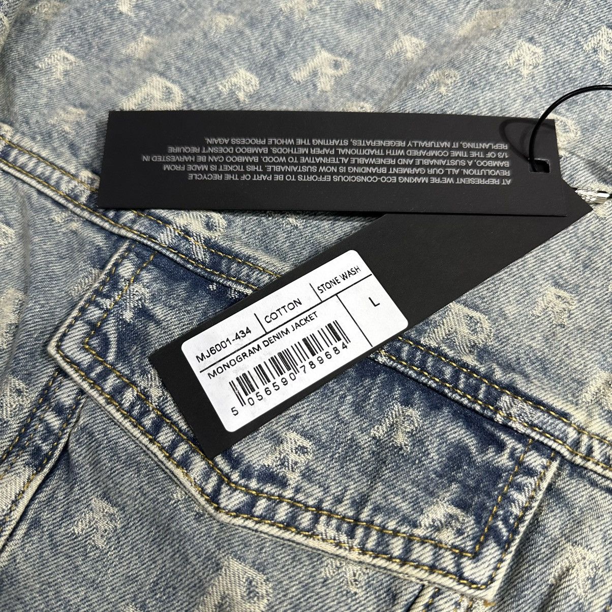 Represent Clo. Represent R4 Stone Wash Monogram Denim Jacket Size US L / EU 52-54 / 3 - 6 Thumbnail