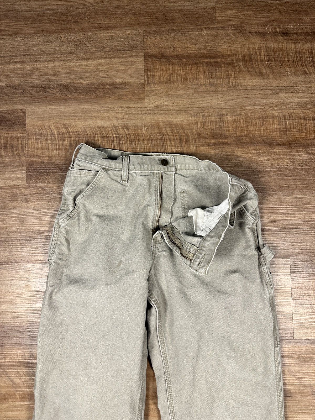 Carhartt Men’s Carhartt Pants Size 30 waist 28 length Dungaree Tan Size US 30 / EU 46 - 2 Thumbnail