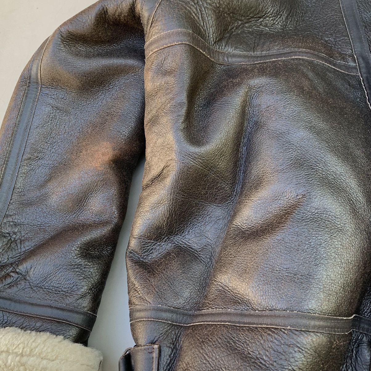 Leather sheepskin jacket leather vintage rare women’s 16 Size XL / US 12-14 / IT 48-50 - 12 Thumbnail