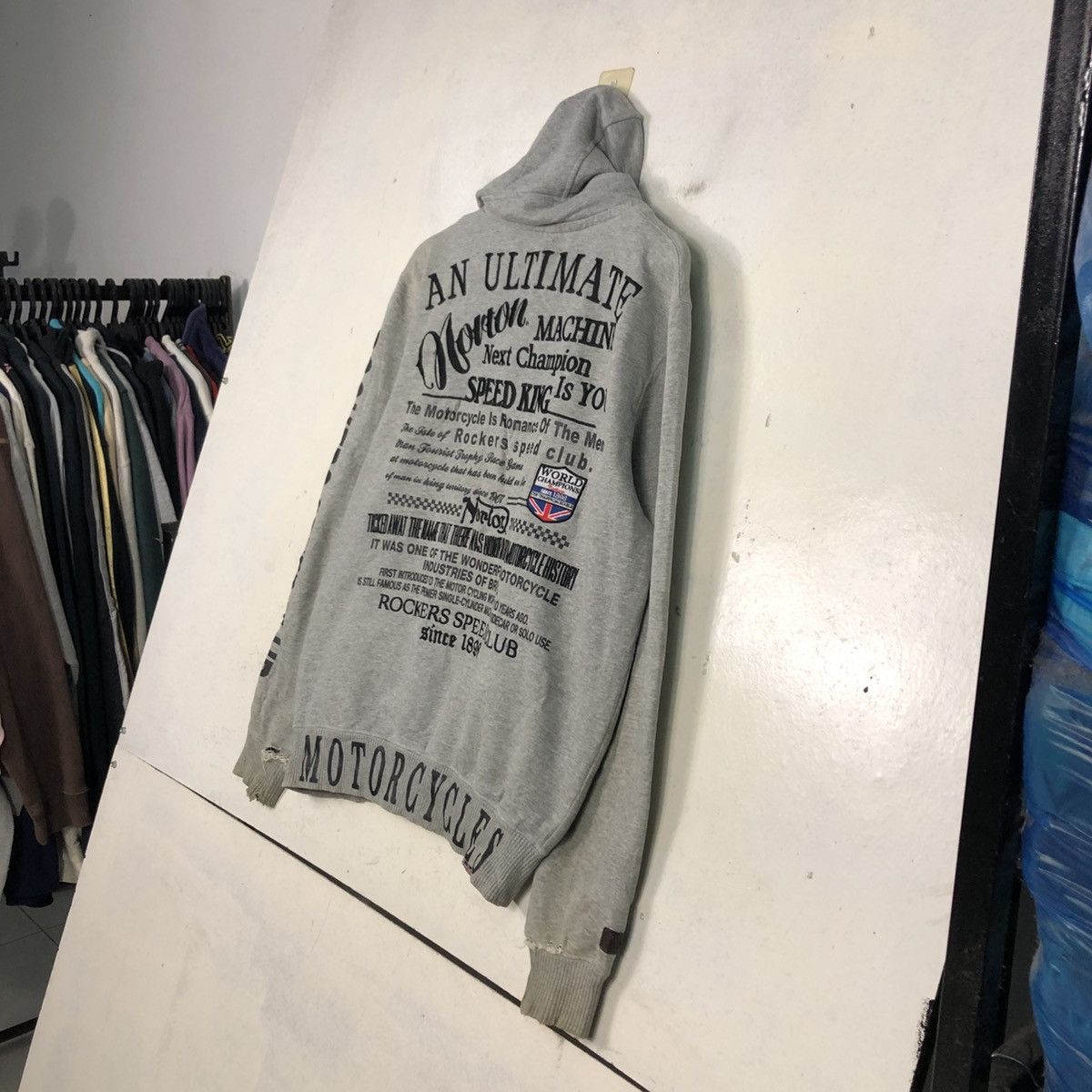 Norton 📌Punk Design Zipper Hoodie Jacket Norton Over Print Design Size US M / EU 48-50 / 2 - 13 Thumbnail