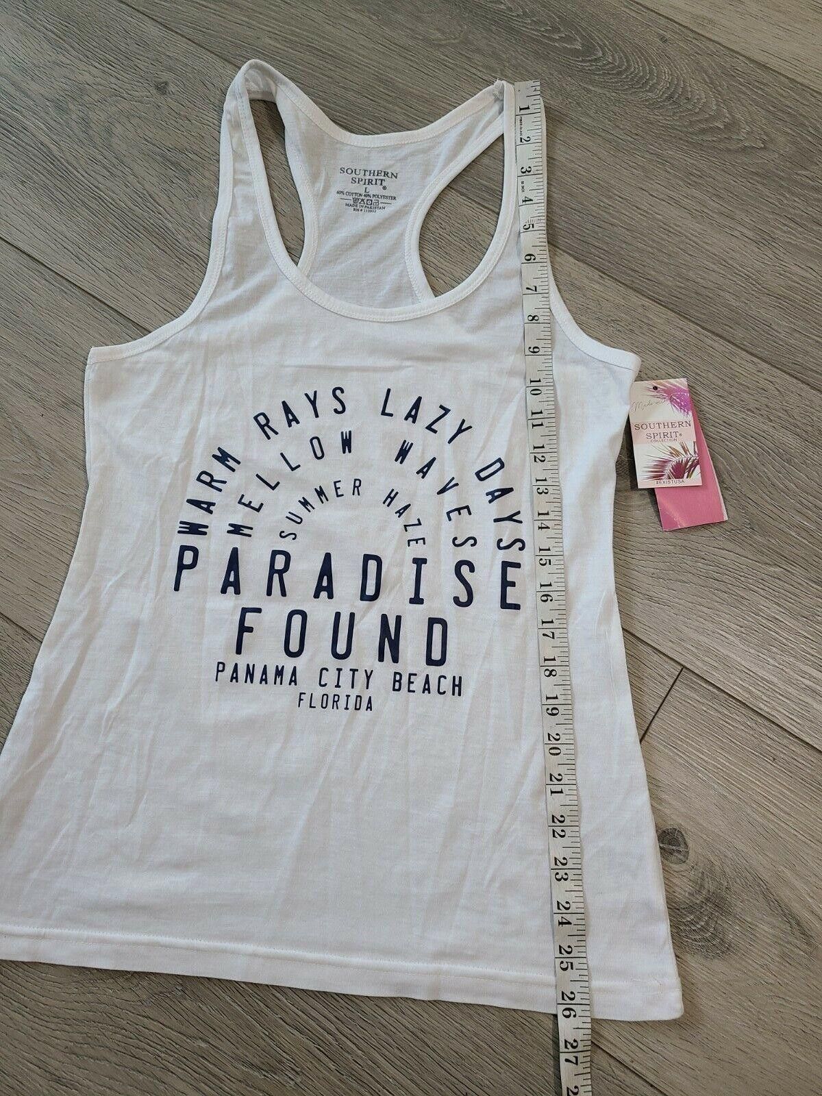 Designer Southern Spirit Tank Top Large Panama City Beach White Size L / US 10 / IT 46 - 5 Thumbnail