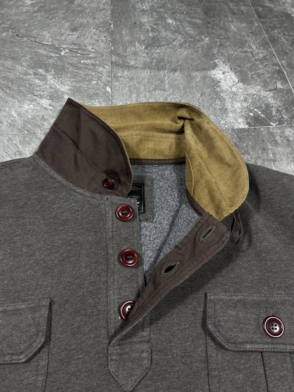 Barbour Barbour Beacon Corduroy Collar Fleece Sweatshirt Brown XXL Size US XXL / EU 58 / 5 - 7 Thumbnail