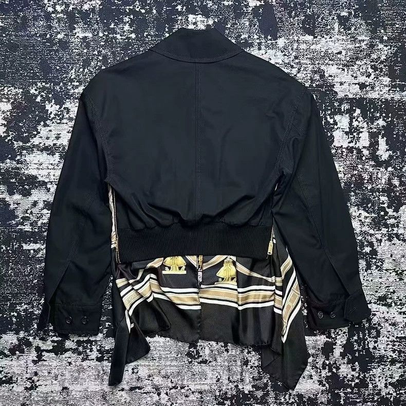 Burberry Burberry Burberry Black Silk Jacket with Pattern-2507 Size XS / US 0-2 / IT 36-38 - 6 Thumbnail