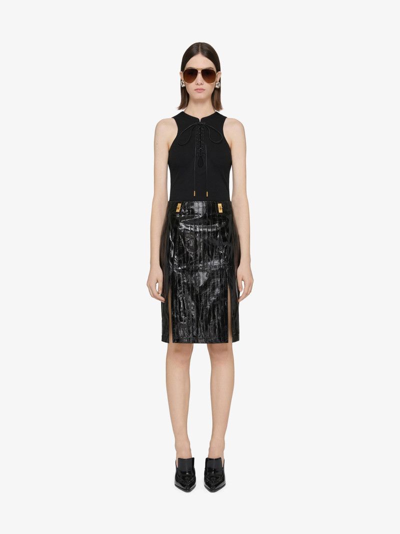 Givenchy o1w1db10326 Lace Up Tank Top in Black Size M / US 6-8 / IT 42-44 - 2 Thumbnail