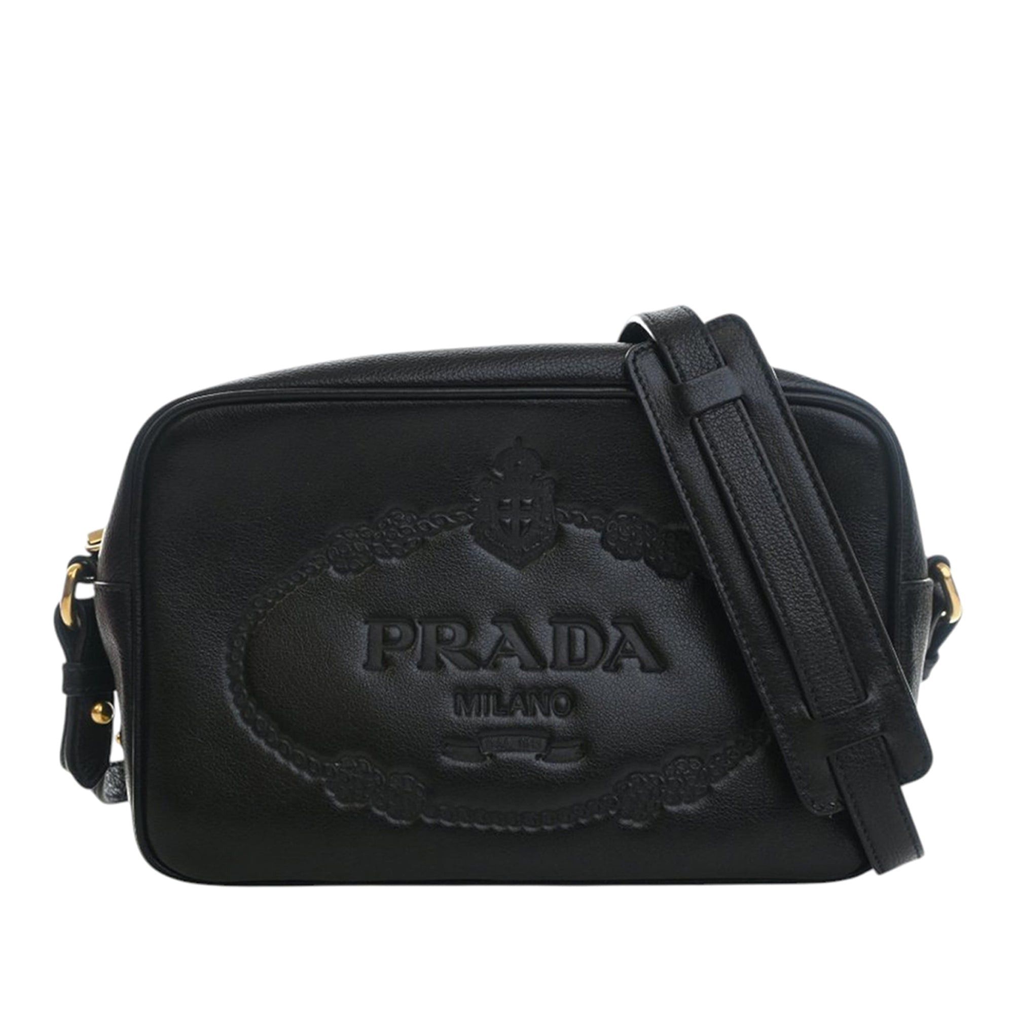 Prada Small Embossed Calfskin Canapa Logo Camera Bag Size ONE SIZE - 1 Thumbnail