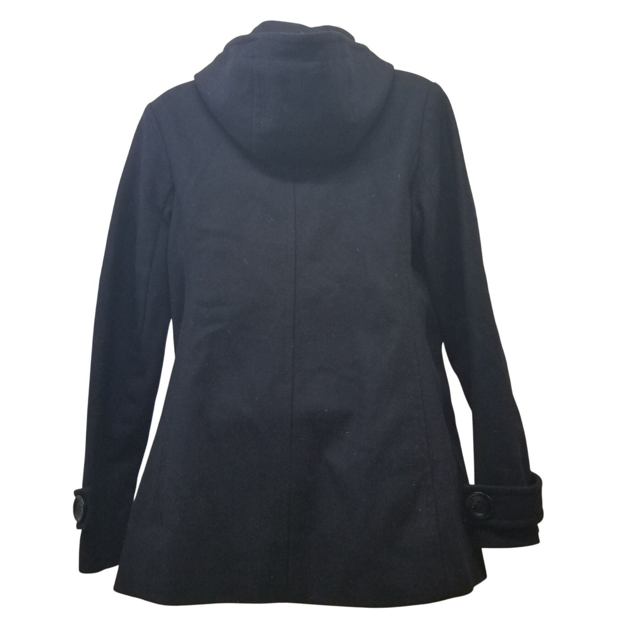 Michael Kors Michael Kors 10 Black Pea Coat Wool Blend Toggle Closure Hoo Size L / US 10 / IT 46 - 2 Thumbnail