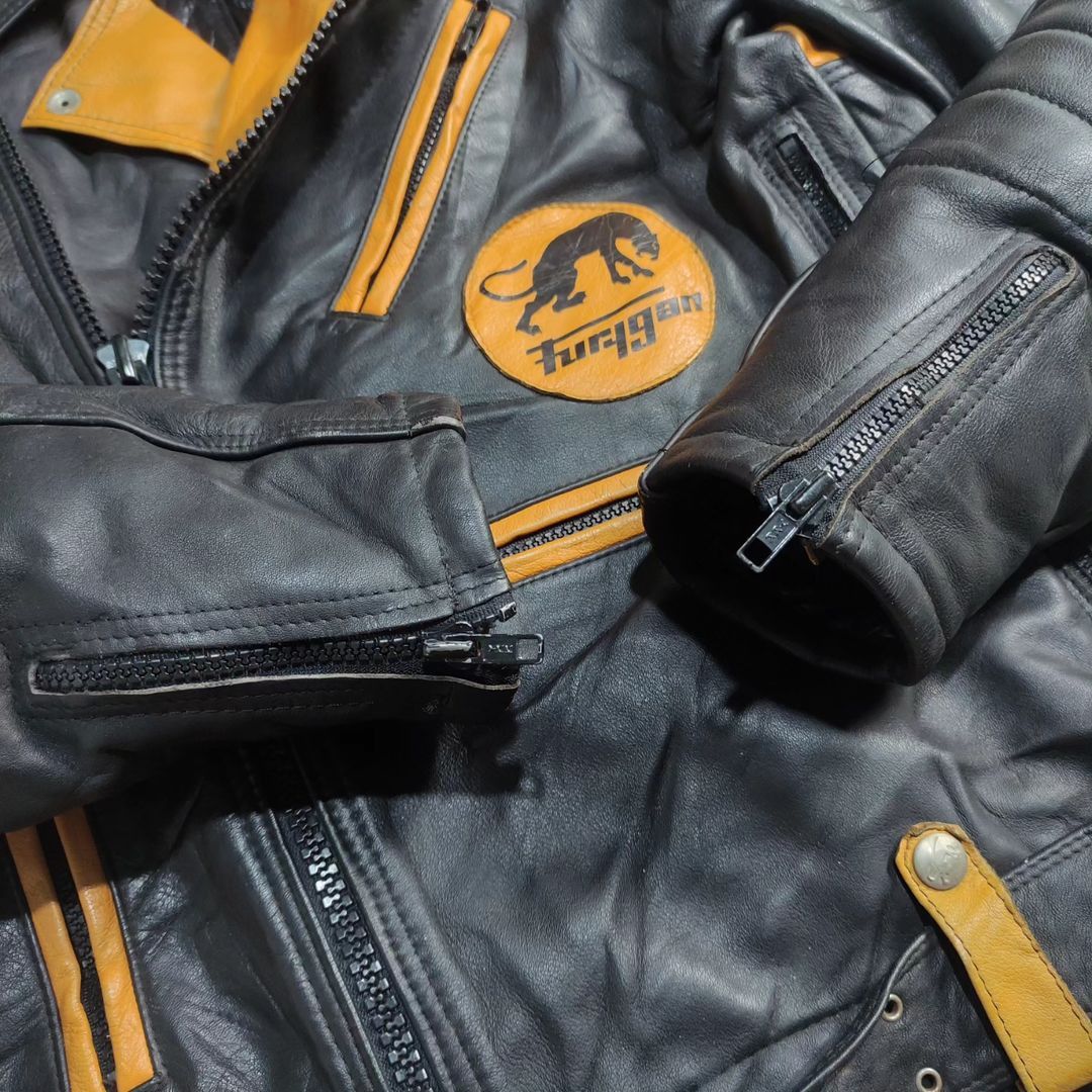 Genuine Leather × Japanese Brand Furygan Leather motorcycle Jacket Size US L / EU 52-54 / 3 - 6 Thumbnail