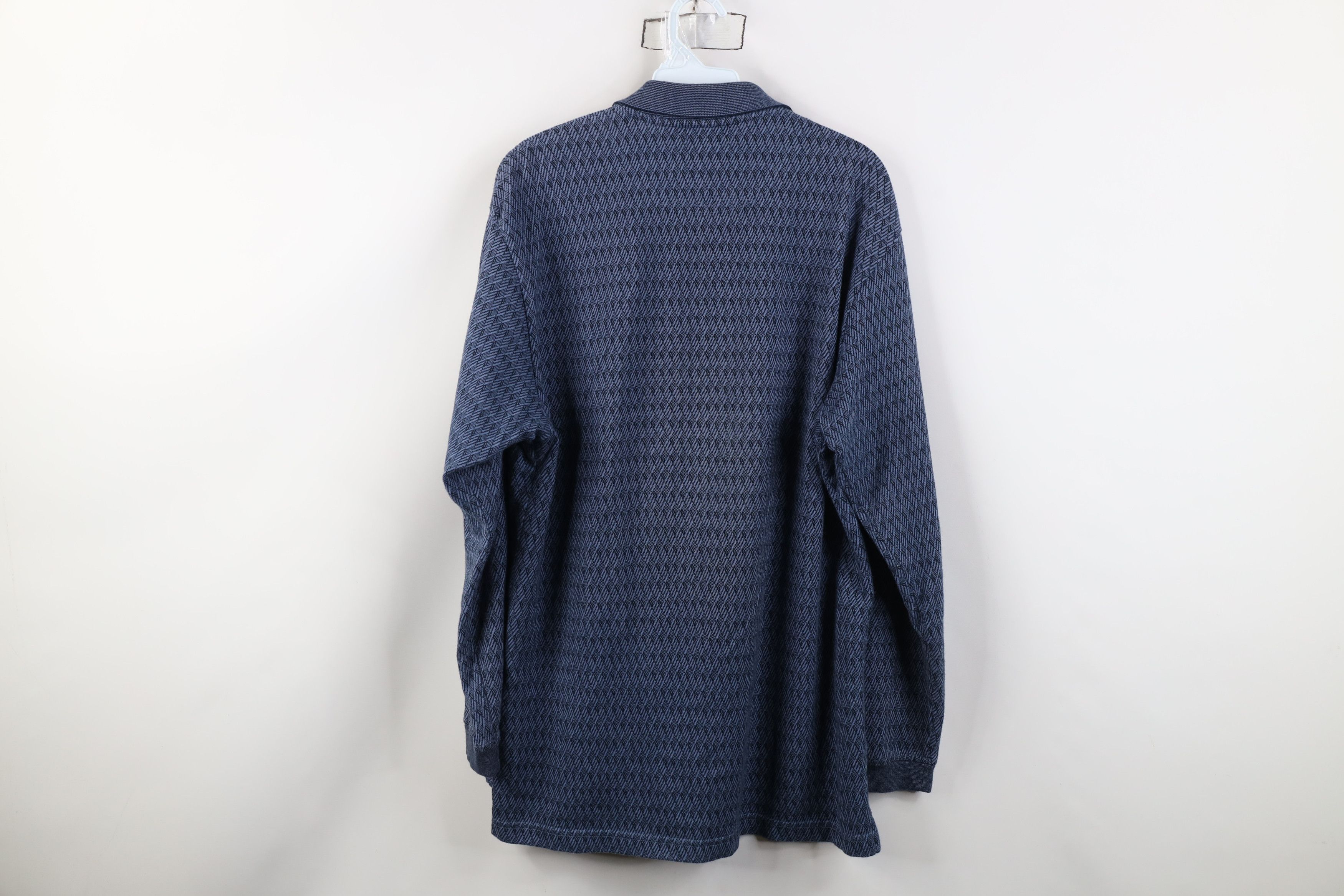 Vintage Vintage 90s Streetwear Collared Long Sleeve Polo Blue USA Size US M / EU 48-50 / 2 - 8 Thumbnail