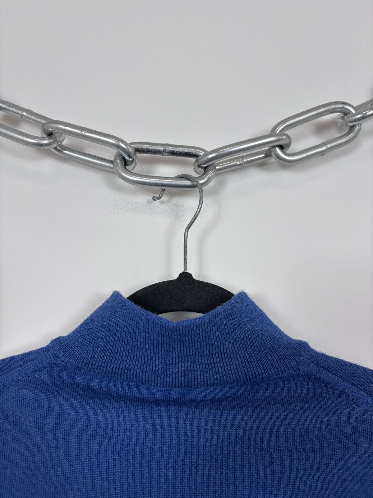 Cavalli Class Roberto Cavalli Class Blue Knit Acrylic Wool 1/4 Zip Sweater Size US XS / EU 42 / 0 - 17 Thumbnail
