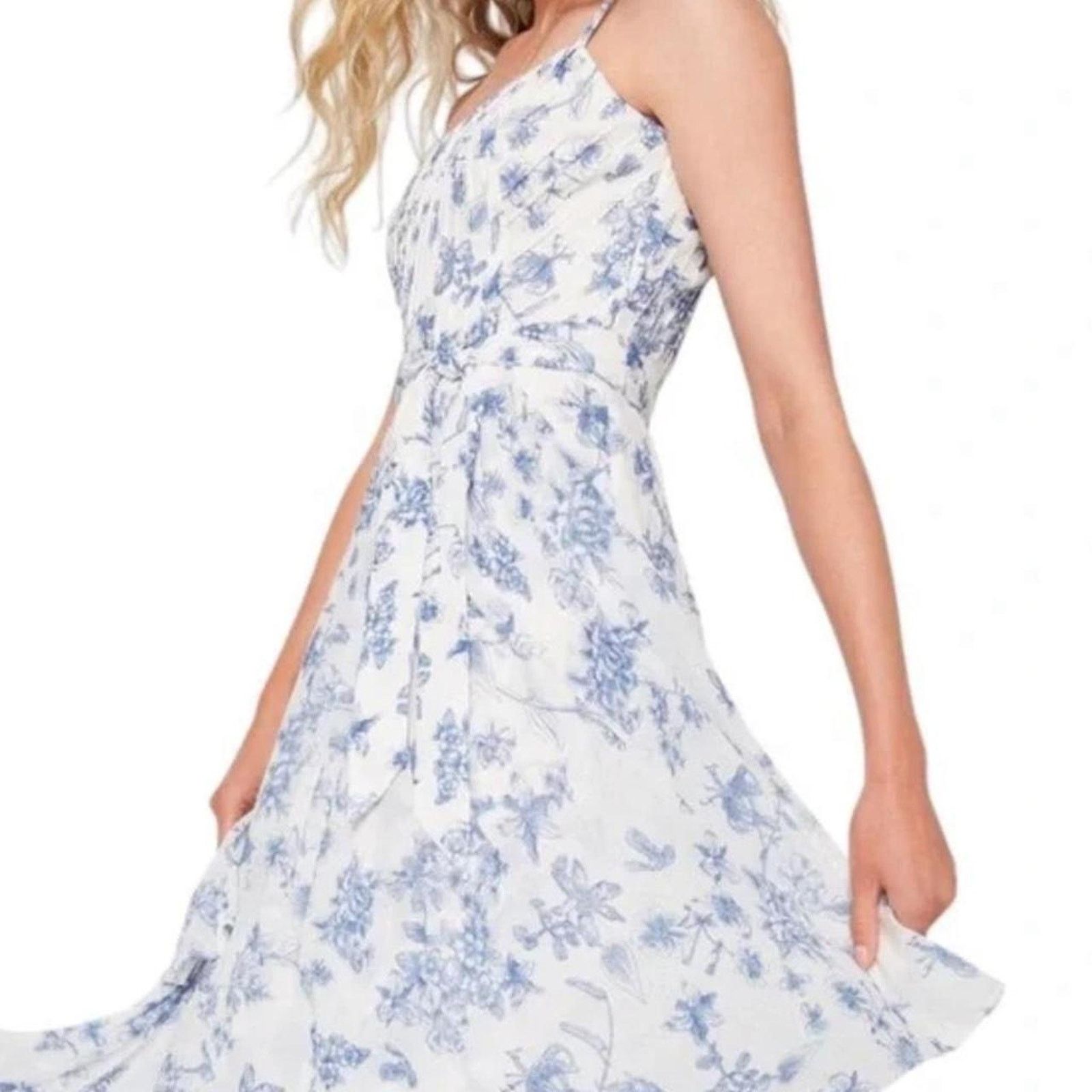 Club Monaco Blue and White Floral Dress -Club Monaco maxi dress Size S / US 4 / IT 40 - 1 Thumbnail
