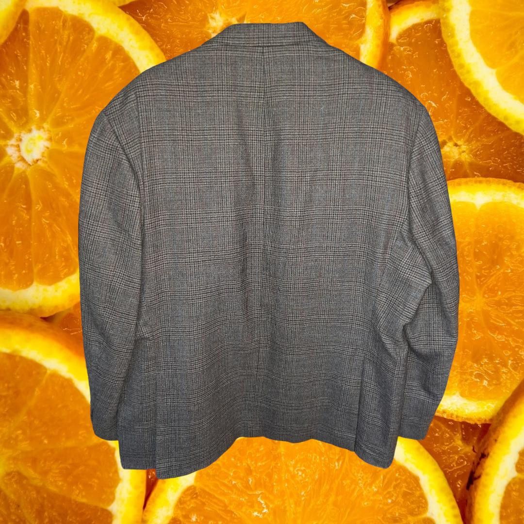 Ralph Lauren Ralph Lauren Black with Blue and Orange Plaid 2 Button Wool Size 52R - 8 Thumbnail