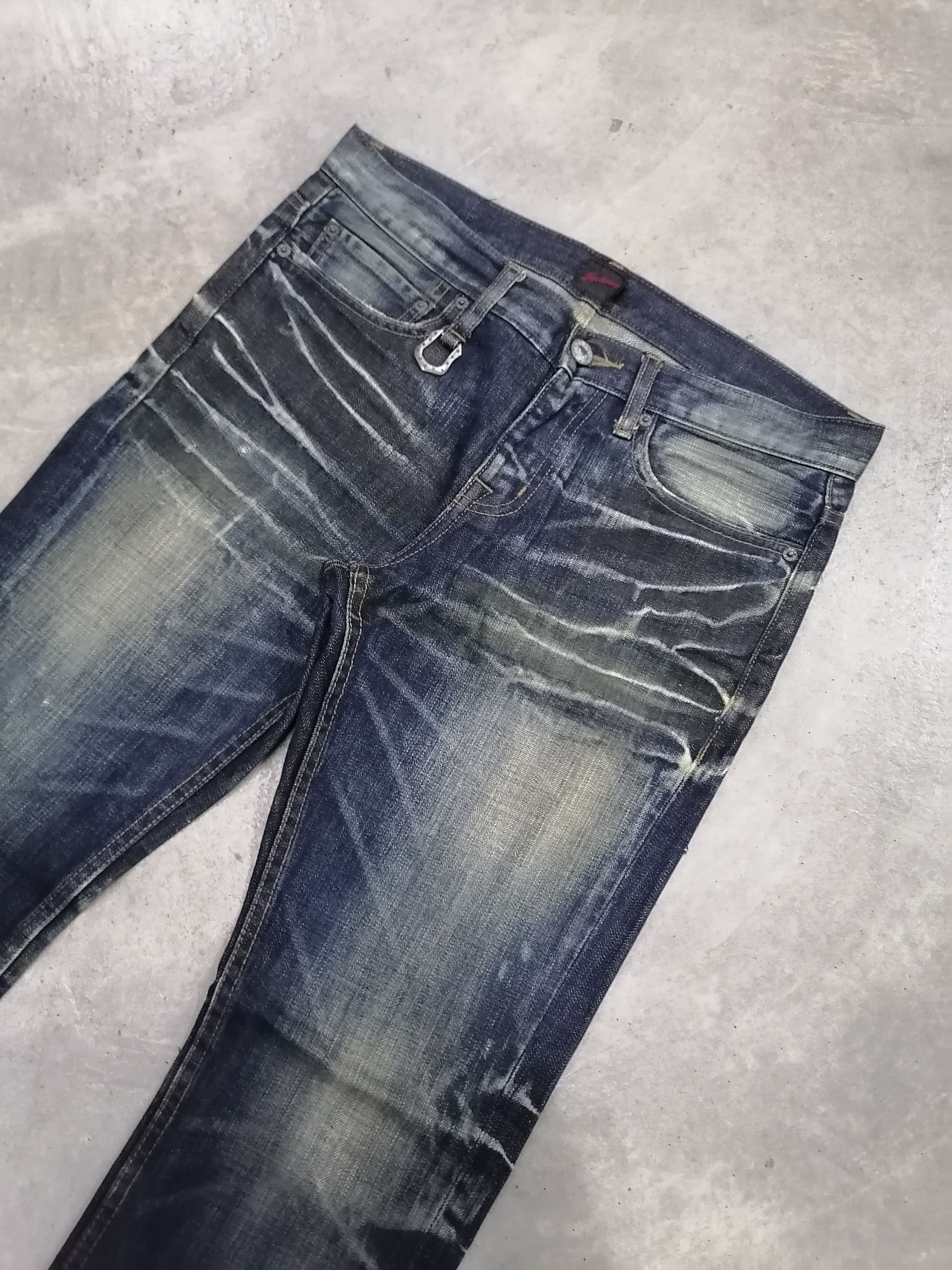 Japanese Brand Flare Jeans Jackrose Claw Mark Erd Denim Pants Size US 33 - 4 Thumbnail