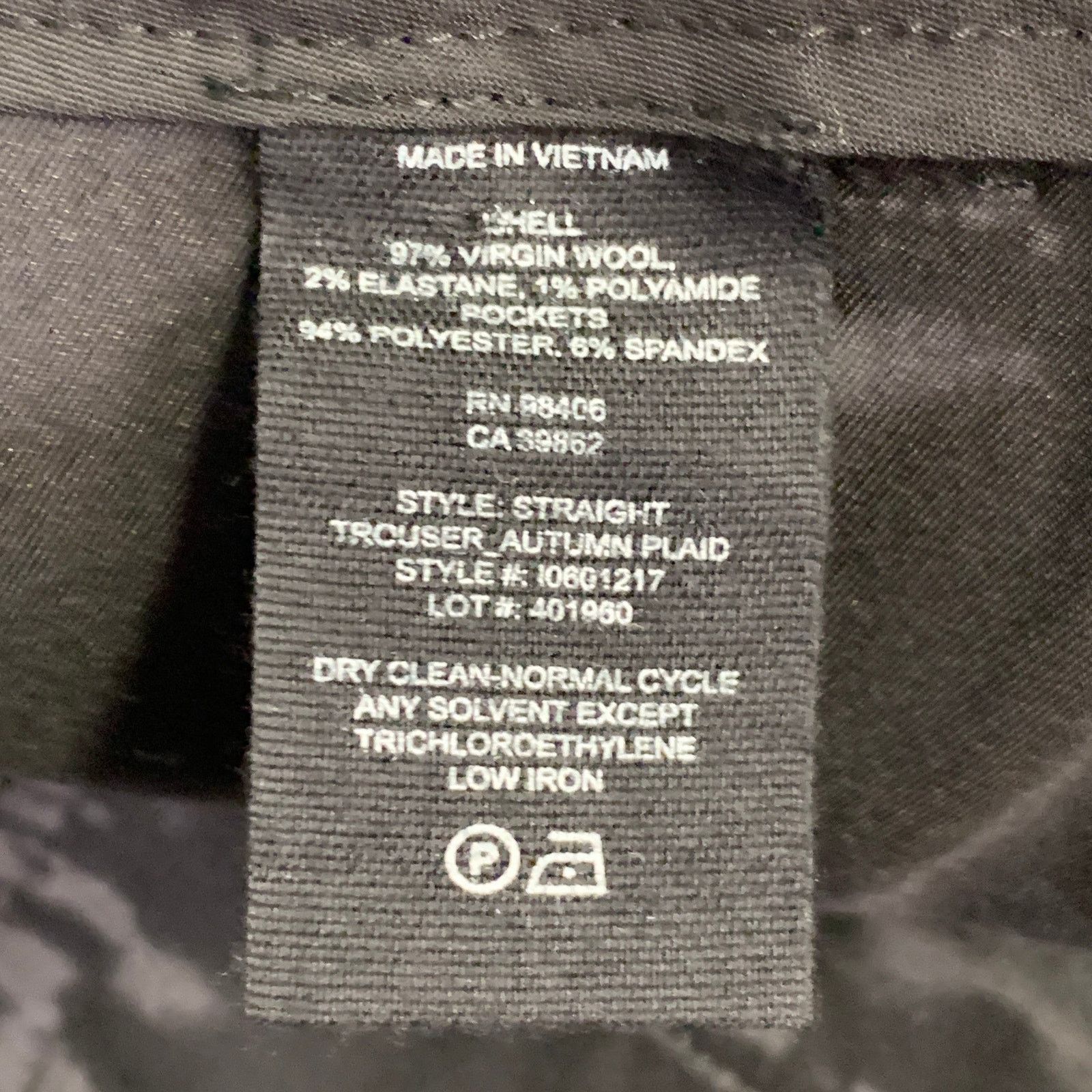 Theory Black White Orange Virgin Wool Blend Glenplaid Dress Pants Size 26" / US 2 / IT 38 - 5 Thumbnail