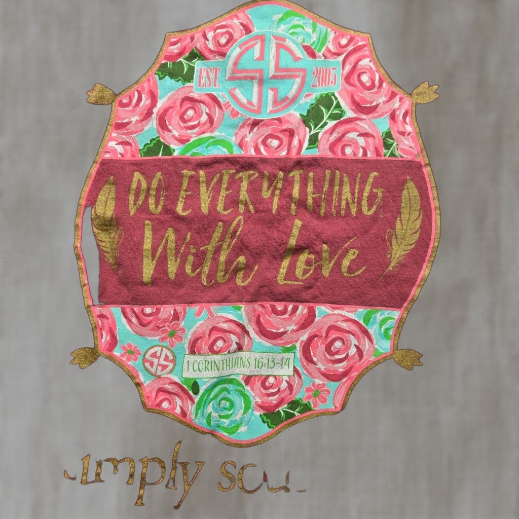 Vintage VINTAGE Simply Southern Shirt Women Adult Medium Red Do Everything With Love 100% Cotton Crew Neck Long Sleeve Graphic Print Mens Women Girls Size M / US 6-8 / IT 42-44 - 1 Thumbnail