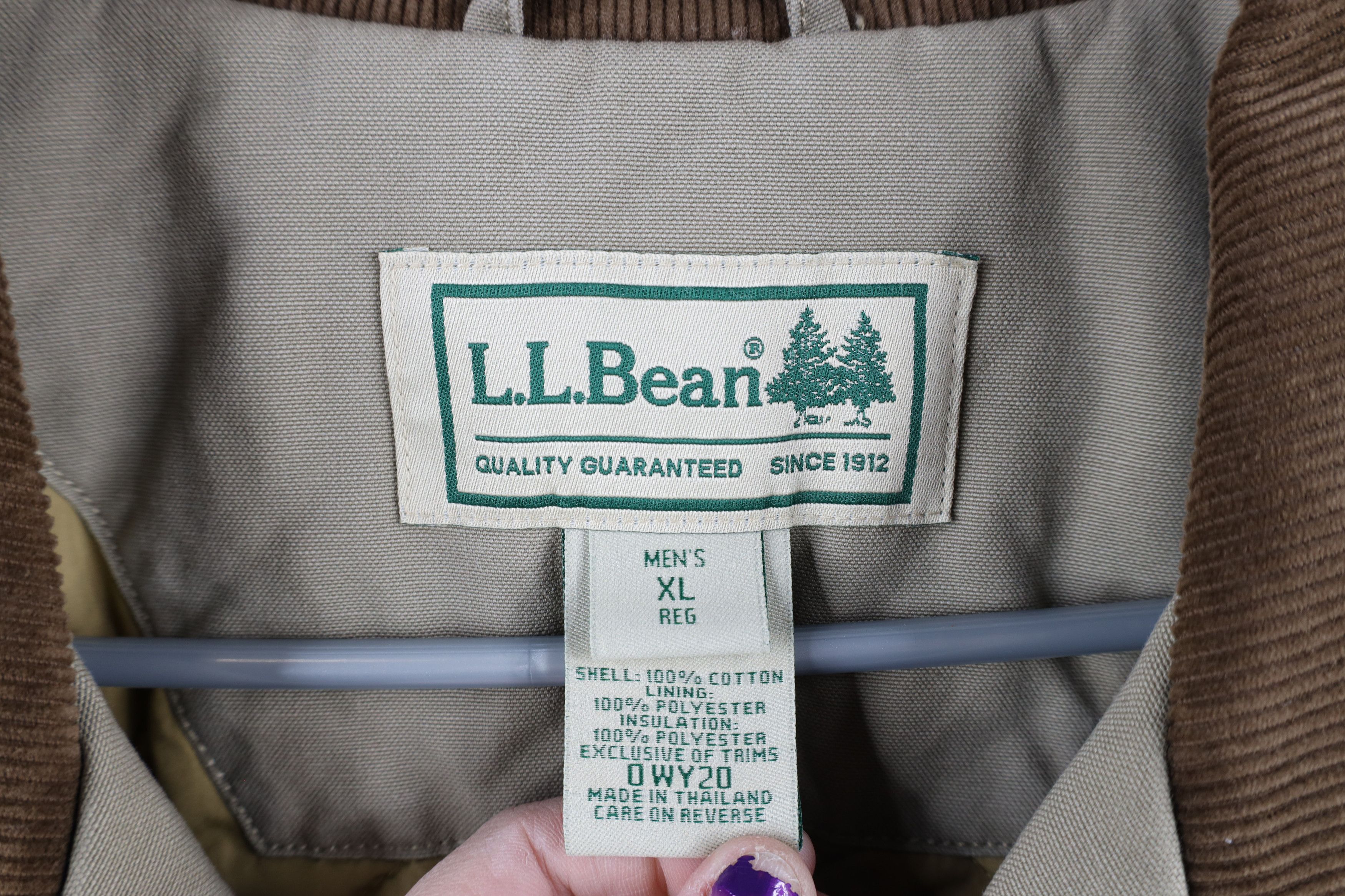 L.L. Bean × Vintage Vintage 90s LL Bean Corduroy Collar Chore Barn Jacket Beige Size US XL / EU 56 / 4 - 6 Thumbnail