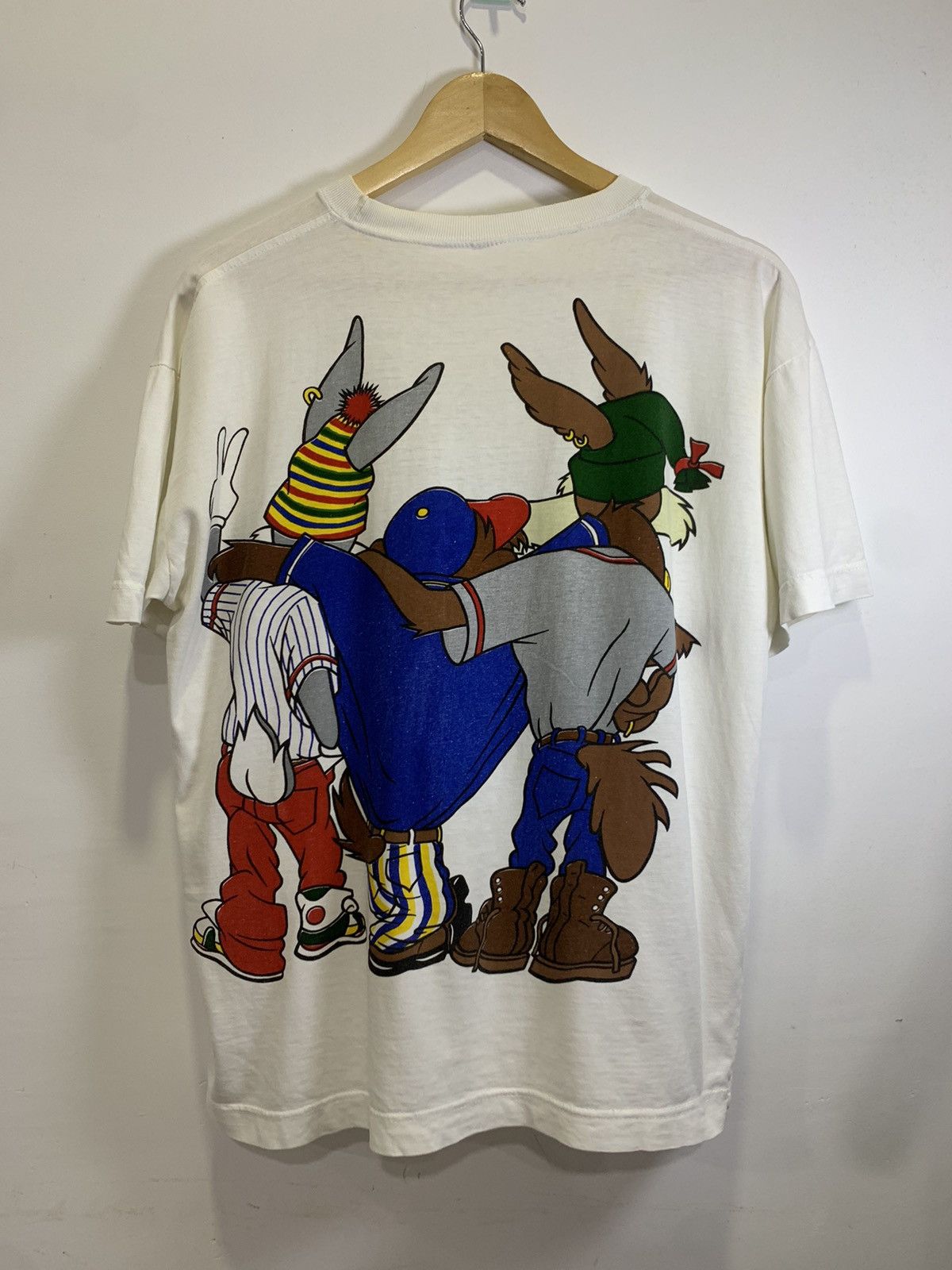 Cartoon Network × Vintage Vintage 90’s Looney Tunes Mirror Print Tshirt Size US L / EU 52-54 / 3 - 2 Thumbnail