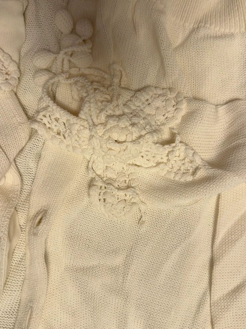 Loewe Loewe White knitted cardigan Size S / US 4 / IT 40 - 2 Thumbnail