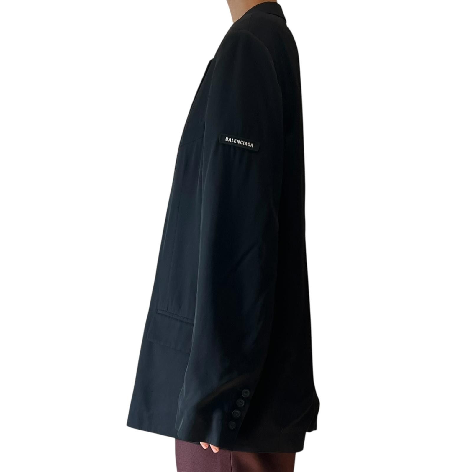 Balenciaga Balenciaga Wardrobe 2022 Unisex Black Blazer Size 44R - 3 Thumbnail