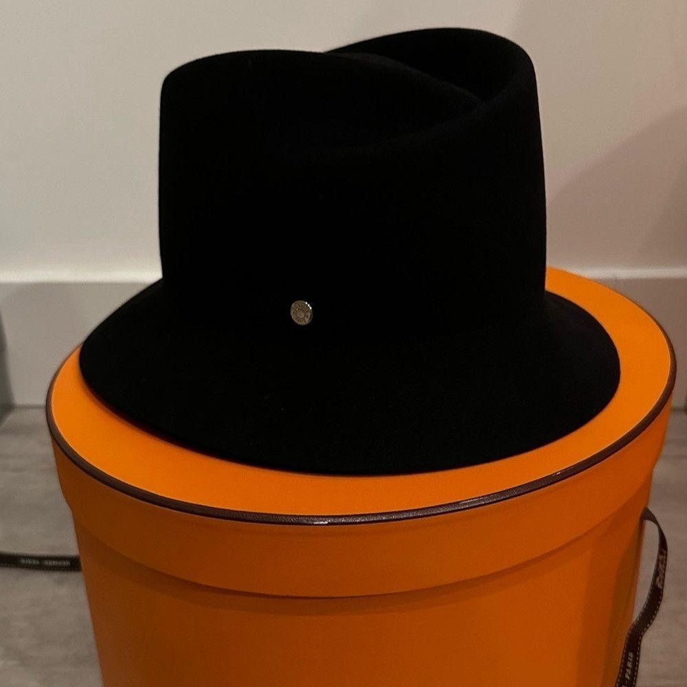 Hermes Hermès fedora hat with Box in Black size 57 Size ONE SIZE - 2 Thumbnail