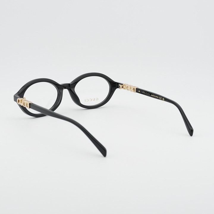Gucci Gucci GG2153O 001 Eyeglasses Black 51mm Oval Frame Size ONE SIZE - 4 Thumbnail