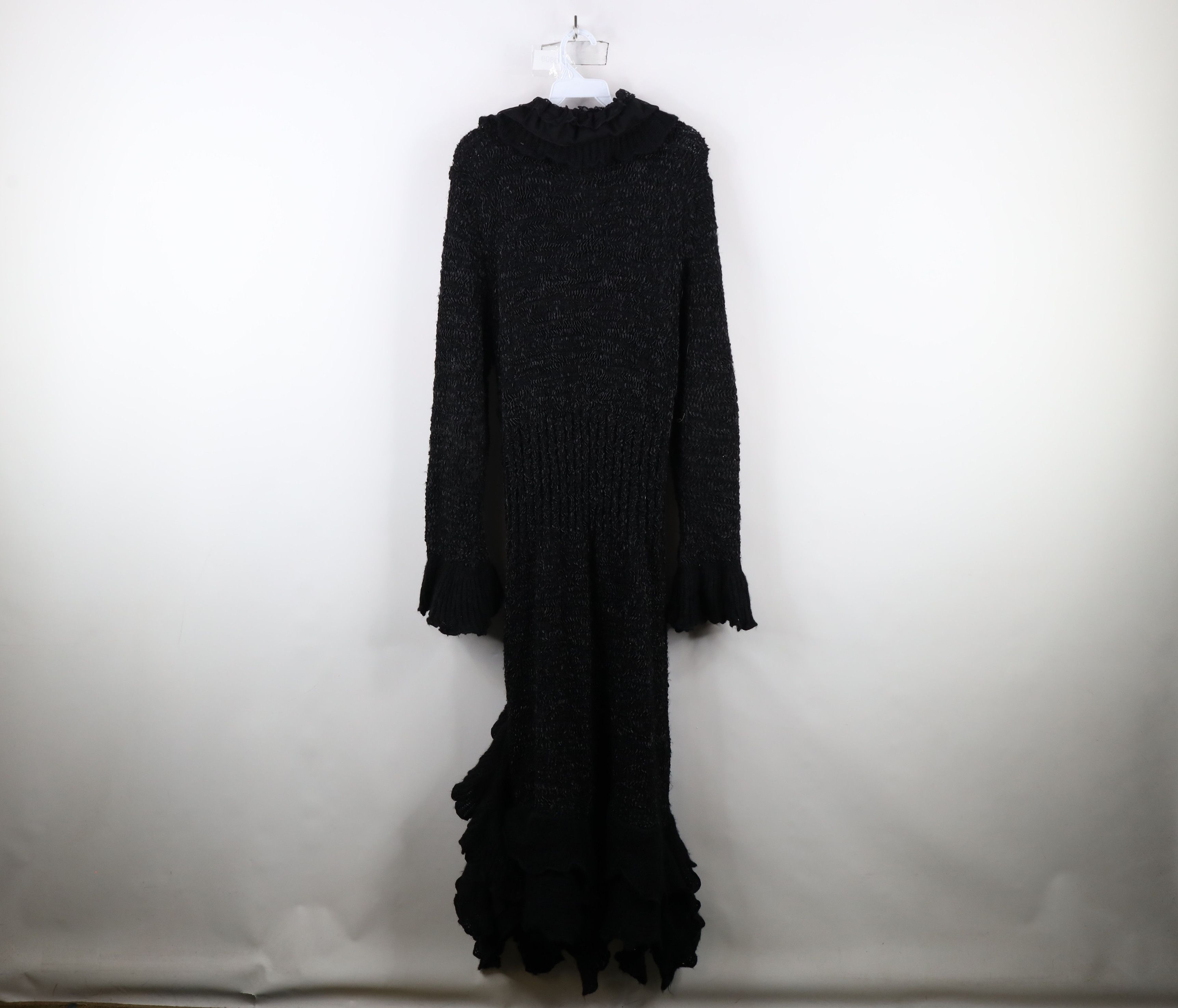 Vintage Vintage 90s Goth Ruffled Toggle Button Full Length Sweater Size XL / US 12-14 / IT 48-50 - 11 Thumbnail