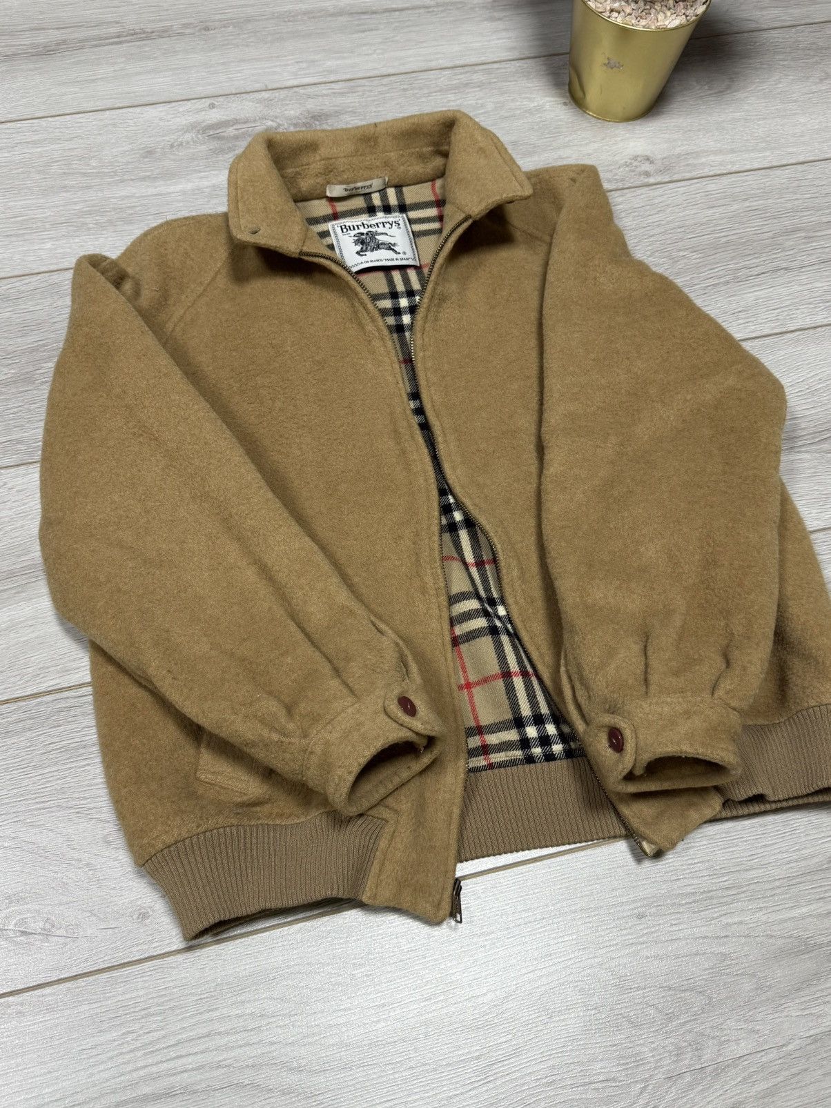 Burberry Burberry beige nova check bomber jacket wool zip Size US M / EU 48-50 / 2 - 4 Thumbnail