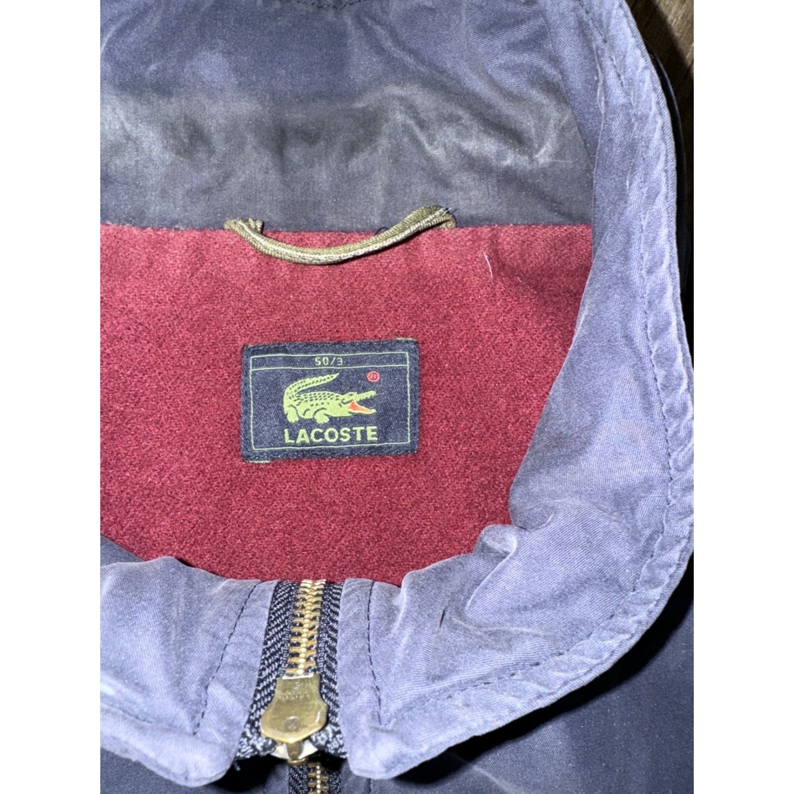 Lacoste VINTAGE Lacoste Jacket Lacoste 50/3 Full Zip Blue XL Men Fleece Lined Windbreaker Size US XL / EU 56 / 4 - 5 Thumbnail