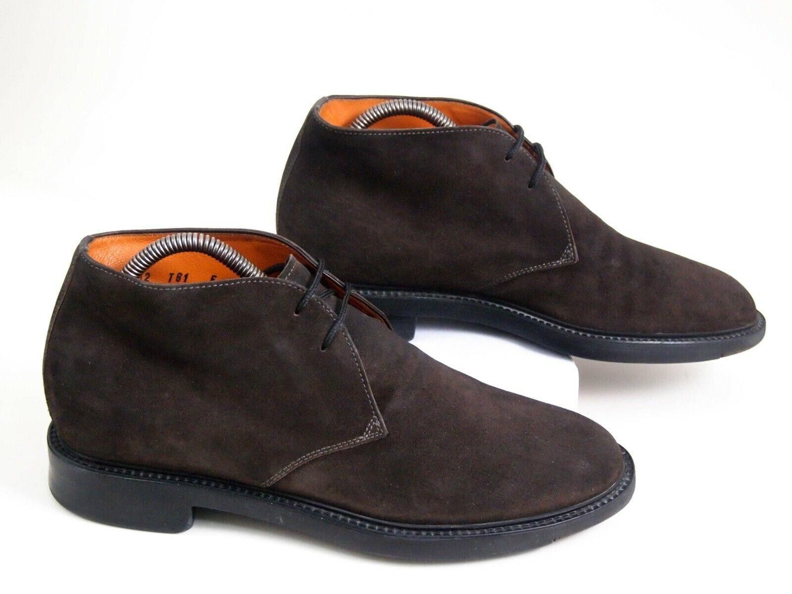 Santoni Santoni Chukka Ankle Boots Brown Suede Mens Size US 7 EU 40 Size US 7 / EU 40 - 2 Thumbnail