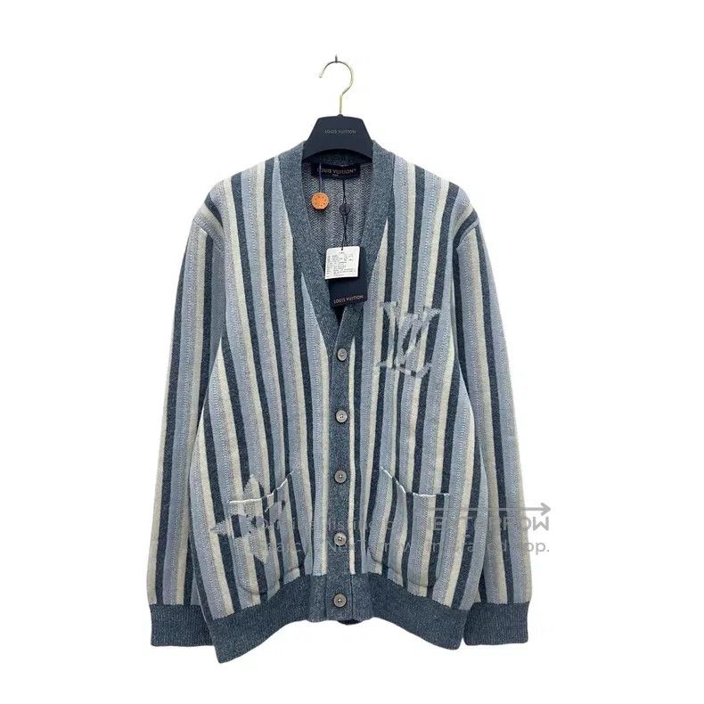 Louis Vuitton Louis Vuitton 26 New Stripe Long Sleeve Knitted Cardigan s Size US XL / EU 56 / 4 - 1 Thumbnail