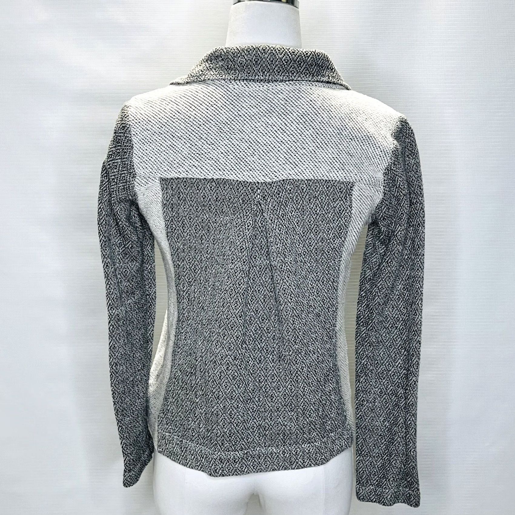 Vintage VINTAGE Anthropologie Milica Blazer Gray Knit Mid-Length Jacket XS Women Regular Size Gray Milica Blazer Anthropologie Saturday Sunday Knit Jacket Size XS / US 0-2 / IT 36-38 - 3 Thumbnail