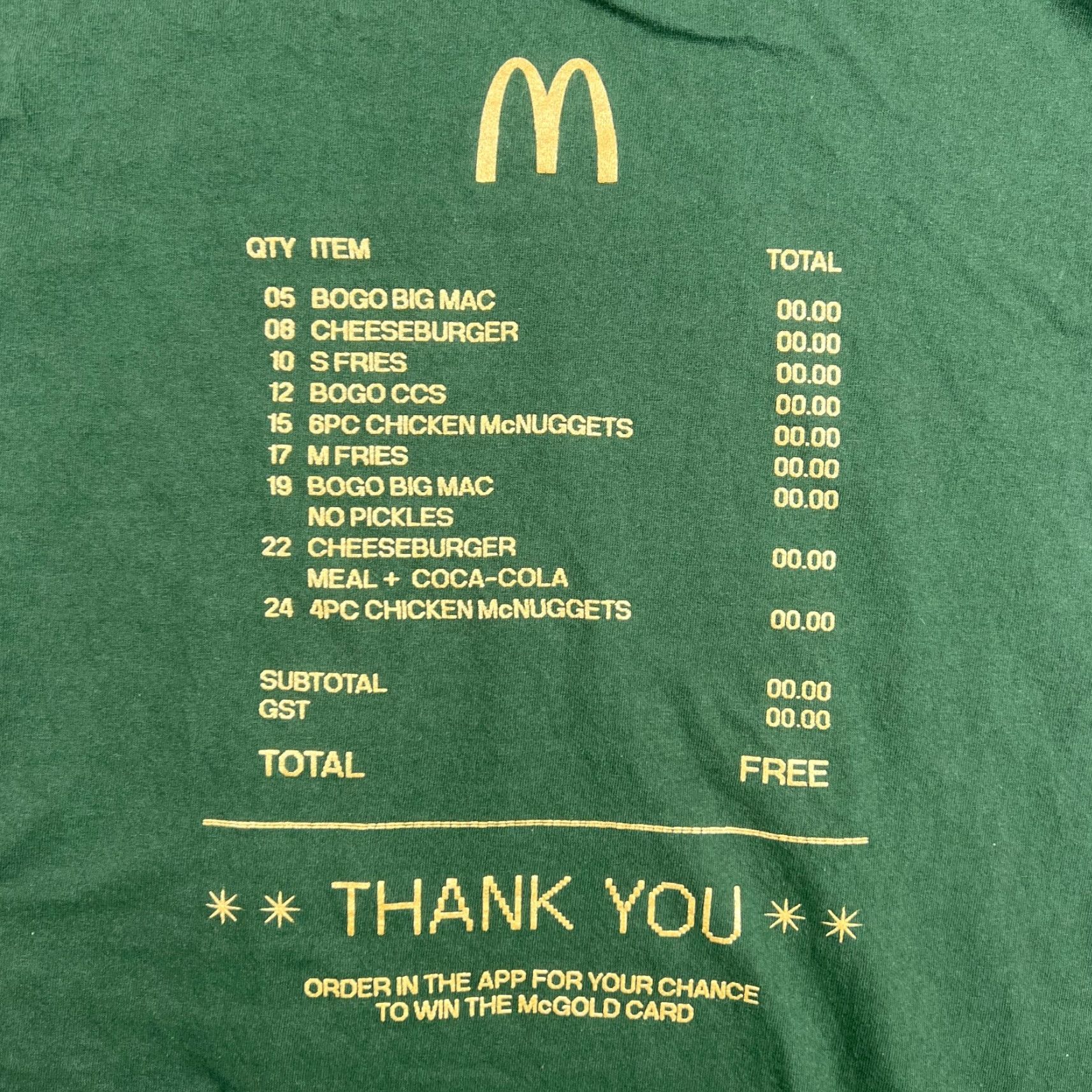 Vintage VINTAGE McDonald’s Gold Card Promotional T-Shirt XL Green McDonald’s Shirt Mens Short Sleeve Crew Neck Logo 1990s Size US XL / EU 56 / 4 - 3 Thumbnail