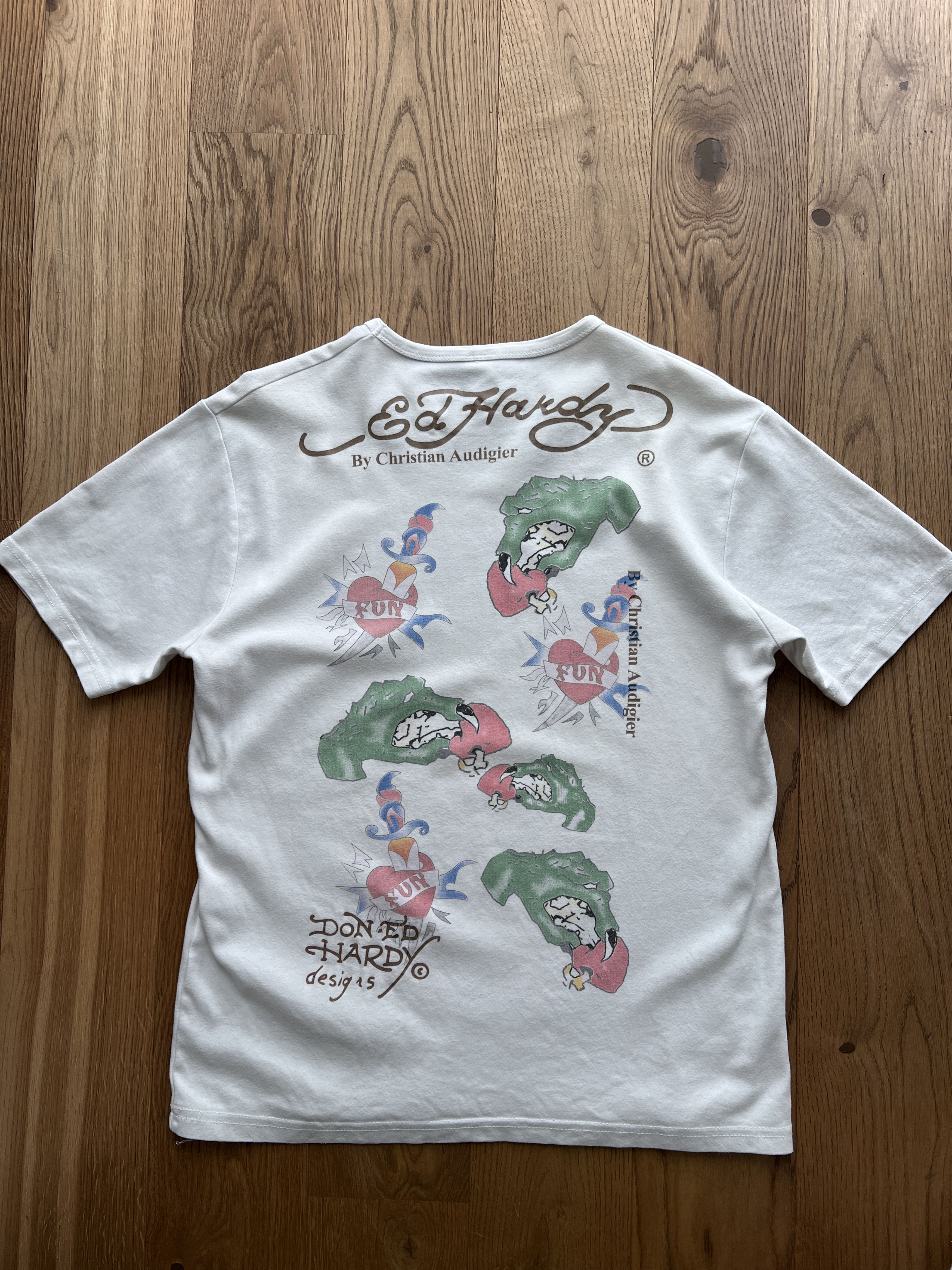 Ed Hardy Crazy Ed Hardy Superstar Rhinestones vintage printed t shirt Size US XL / EU 56 / 4 - 6 Thumbnail