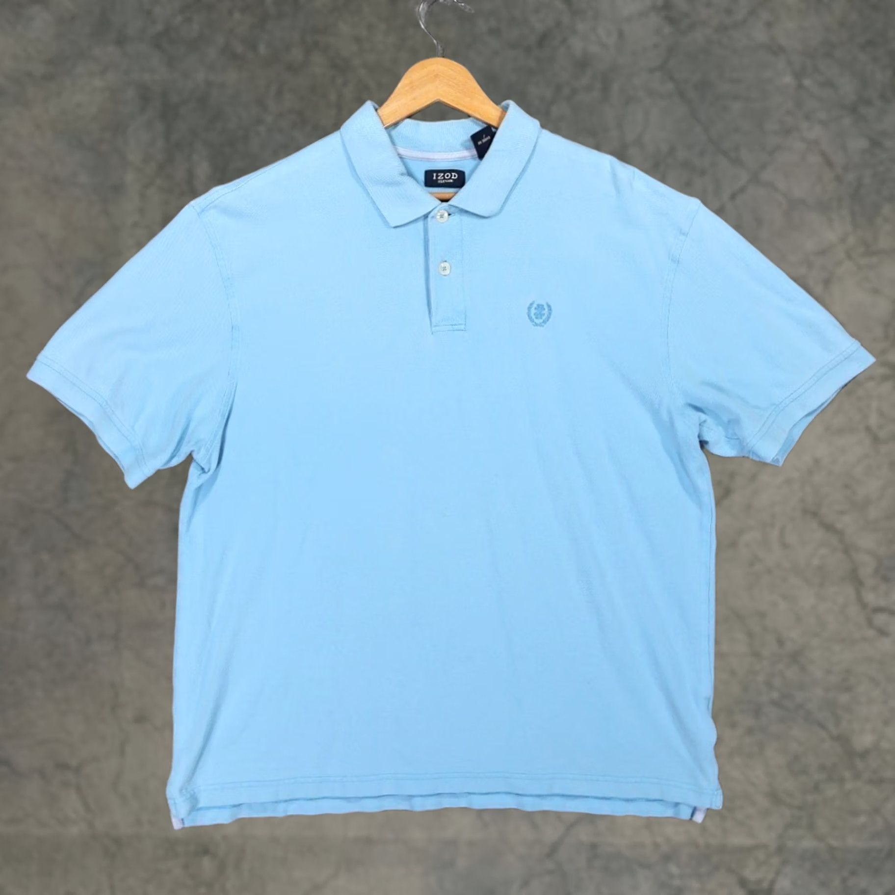 Izod IZOD Polo Shirt Mens L Blue Short Sleeve Silkwash Pique Cotton Excellent 1539 Size US L / EU 52-54 / 3 - 1 Thumbnail