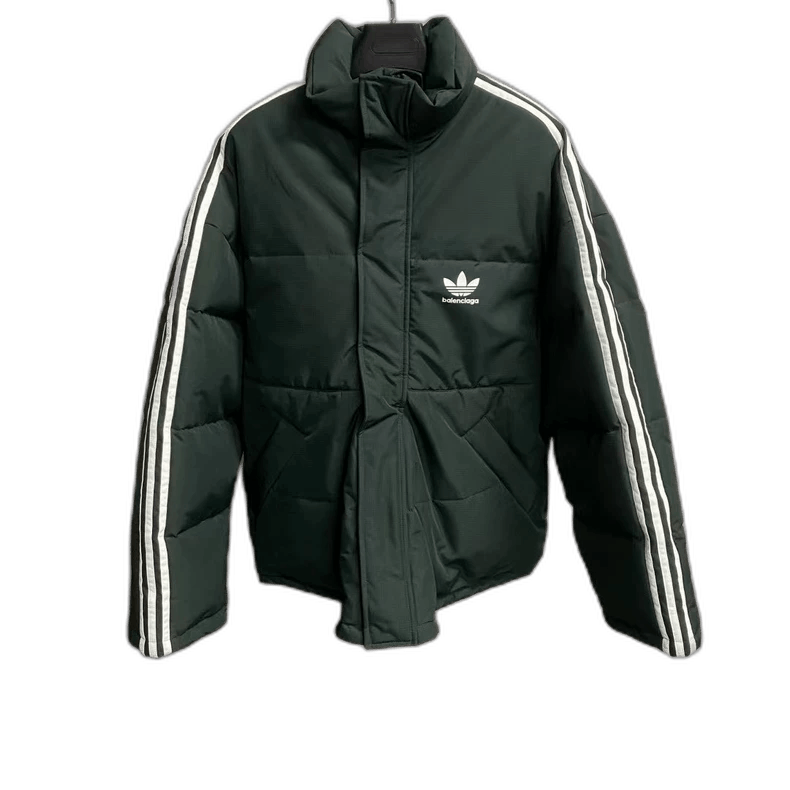 Balenciaga Balenciaga Green Logo Embroidered Puffer Jacket-2505 Size US M / EU 48-50 / 2 - 1 Thumbnail