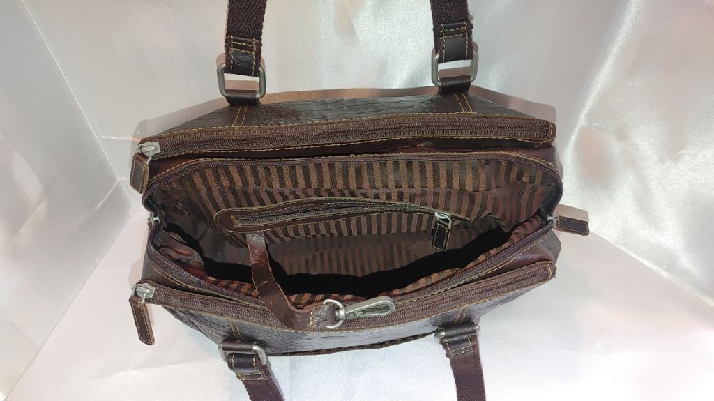 Jack Georges Jack Georges Hornback Croco Satchel Handbag #HB815 NWOT Size ONE SIZE - 11 Thumbnail