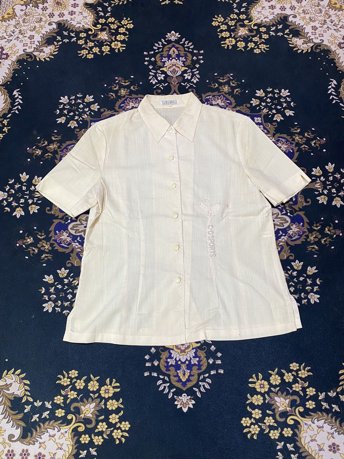 Dior 2003 Christian Dior Sport Embroidery Button Shirt Size M / US 6-8 / IT 42-44 - 1 Thumbnail